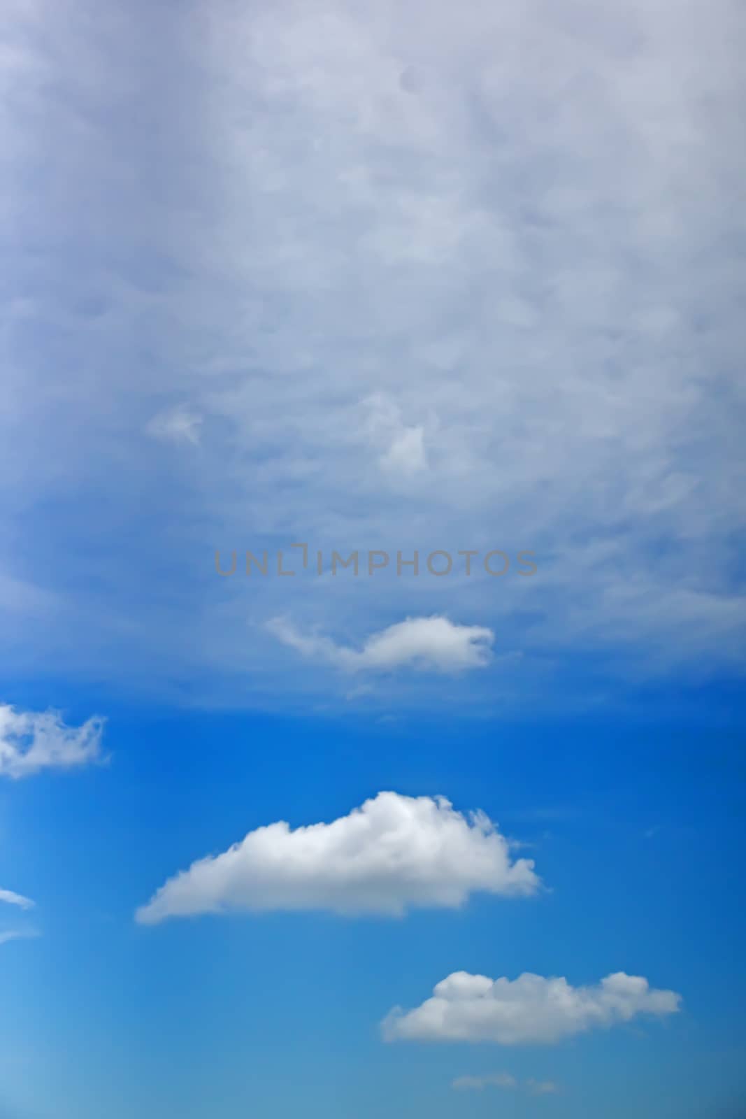 The beautiful white clouds and blue sky