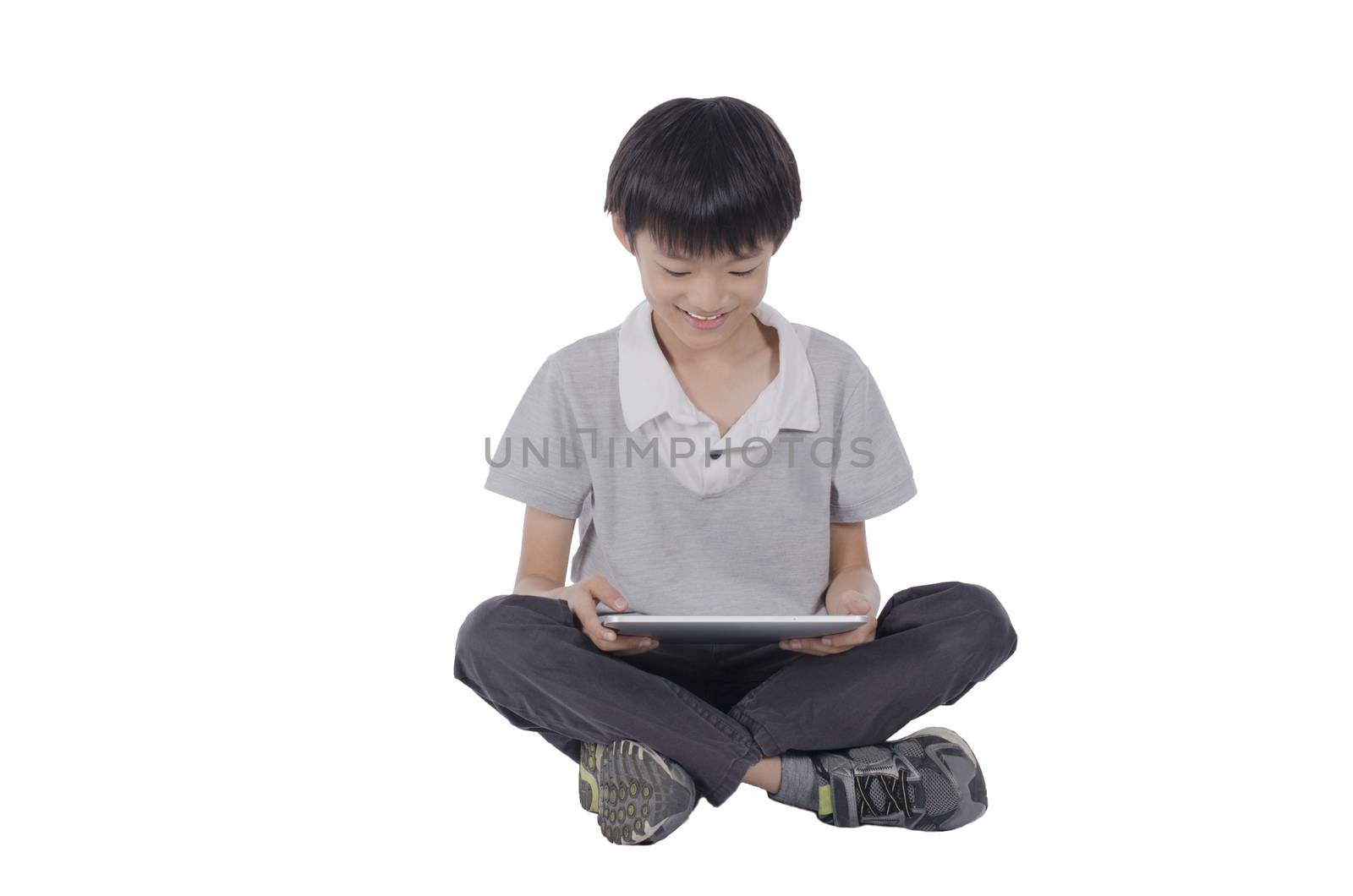 Boy with a touchpad