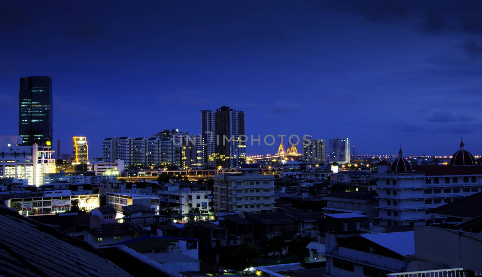 Modern city view of Bangkok, Thailand. Cityscape. 