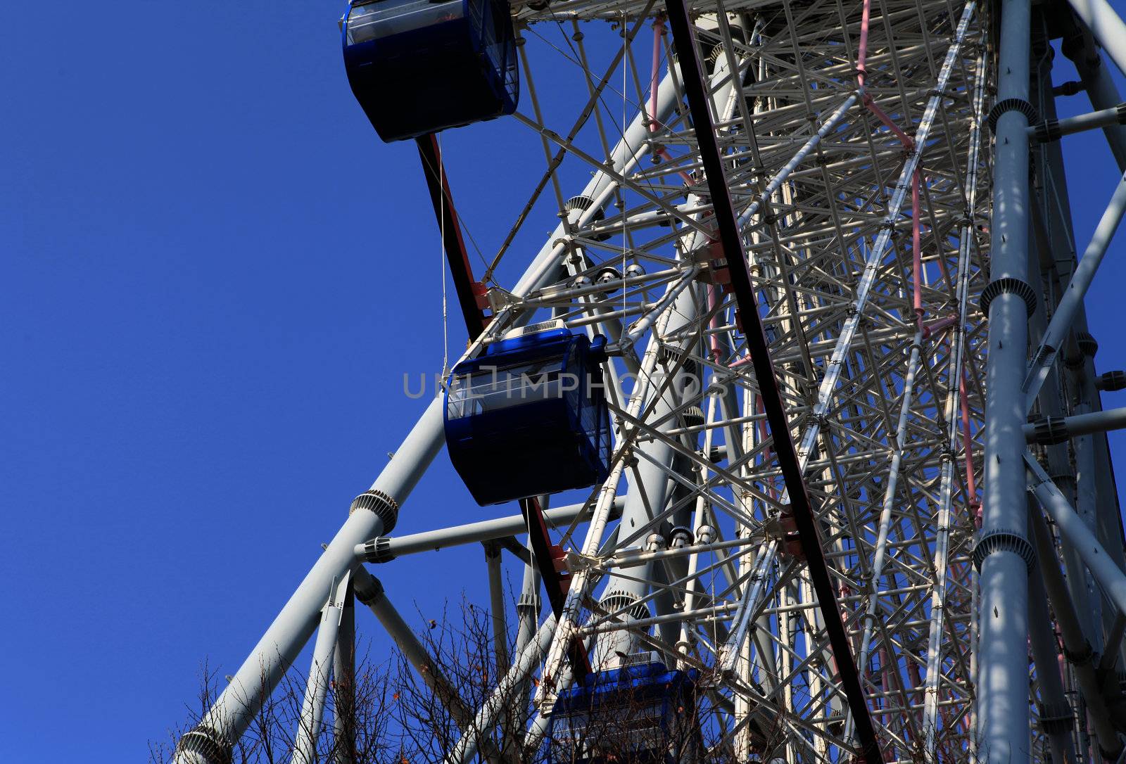 Attraction Ferris wheel  in Osaka Japan.