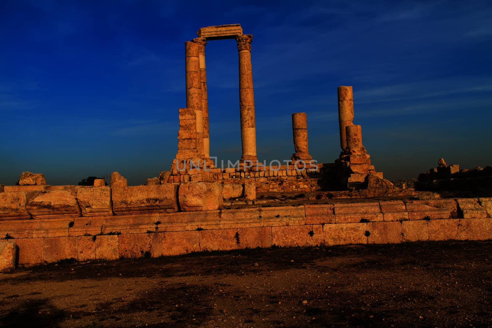 Temple of Hercules in Amman Citadel, Al-Qasr site, Jordan