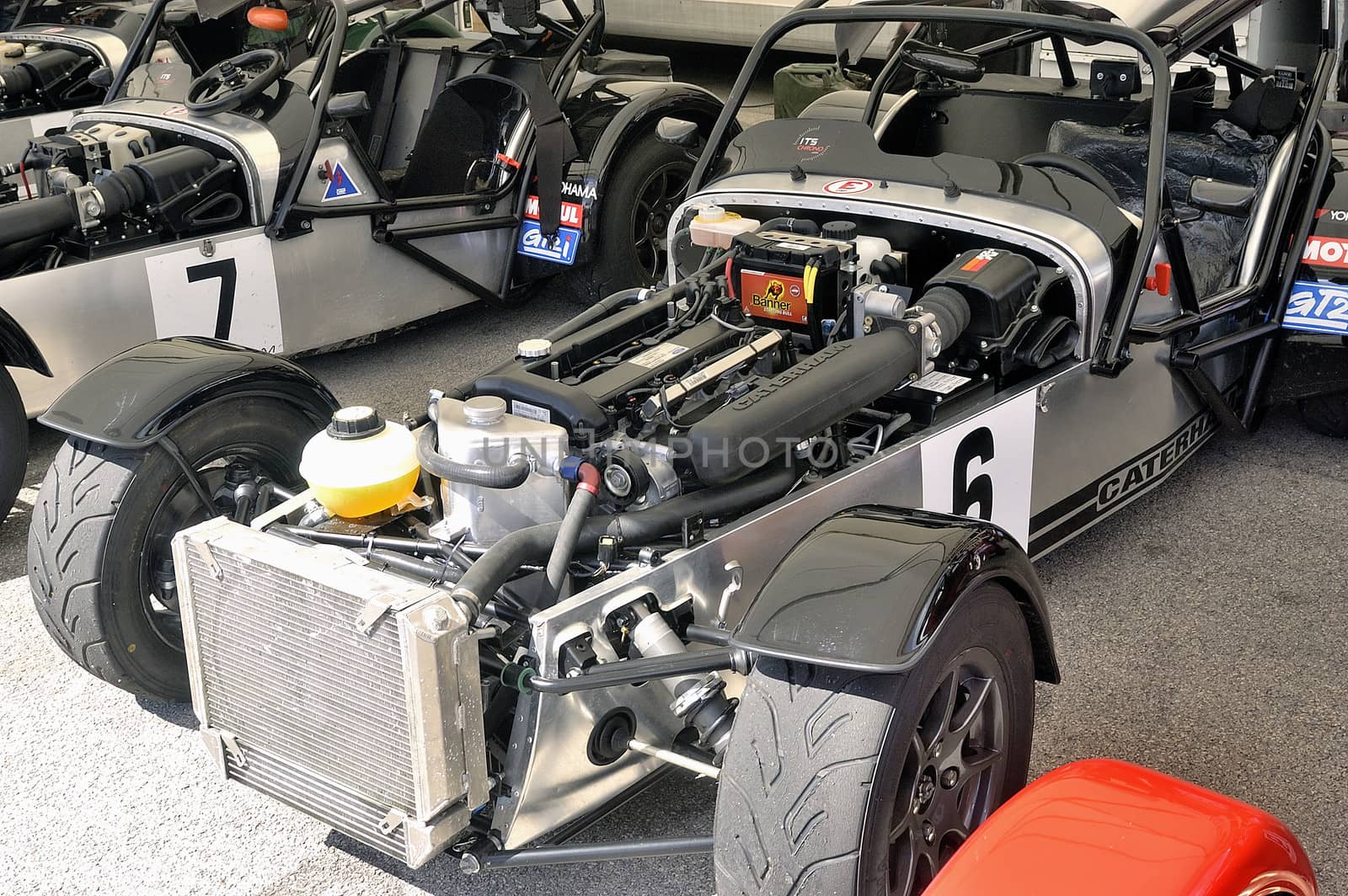 chases of Caterham on the circuit of the Cevennes with Ales in the French department of Gard the May 24th and 25th, 2013. mechanical maintenance