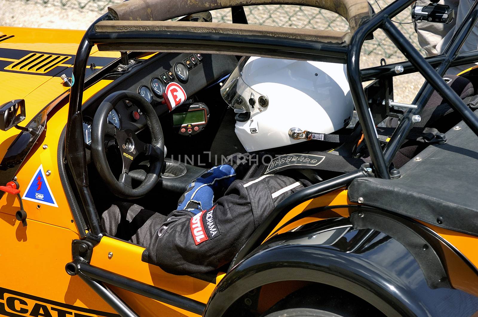 chases of Caterham on the circuit of the Cevennes with Ales in the French department of Gard the May 24th and 25th, 2013. on the starting line before the race