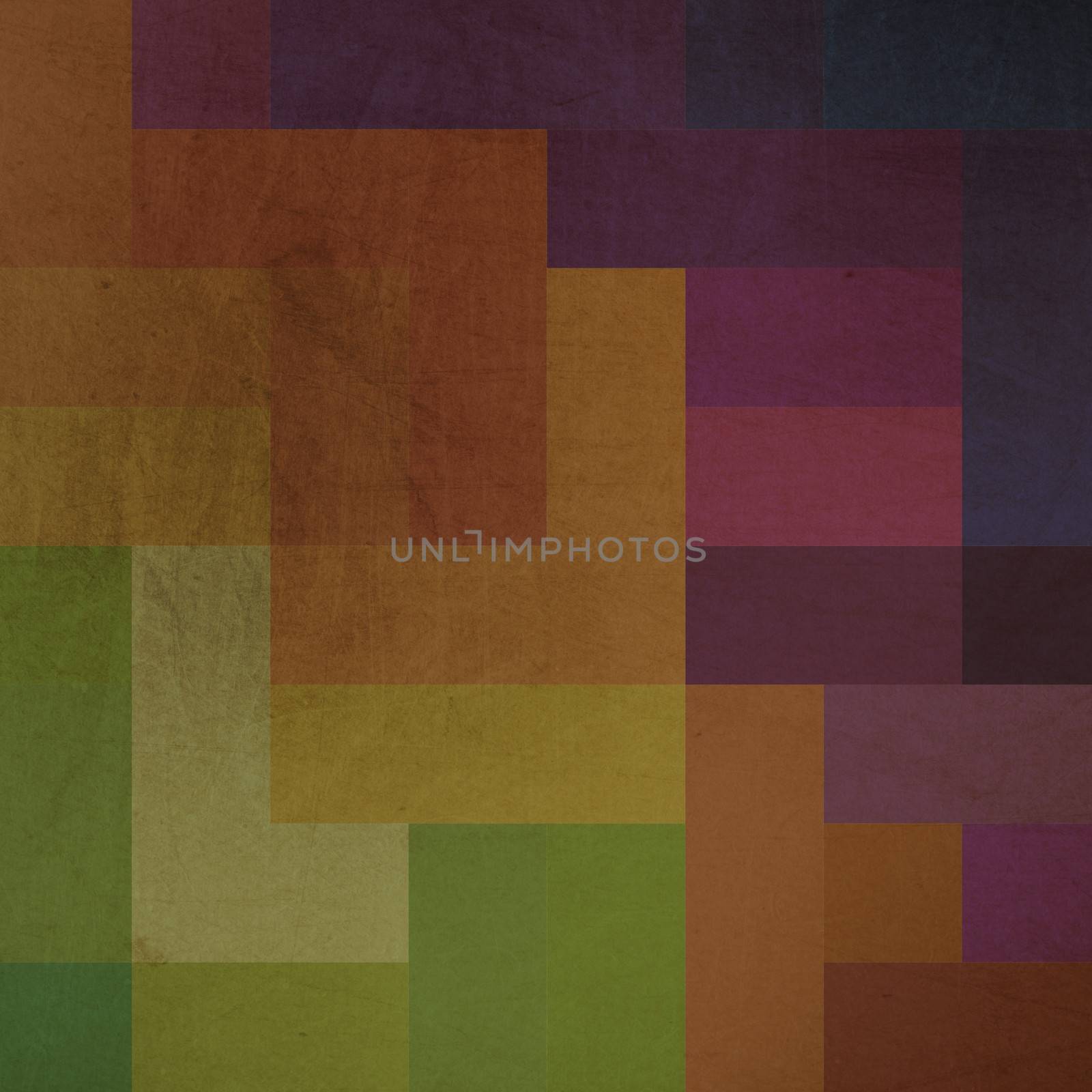 Vintage grunge multiple colored rectangles background.