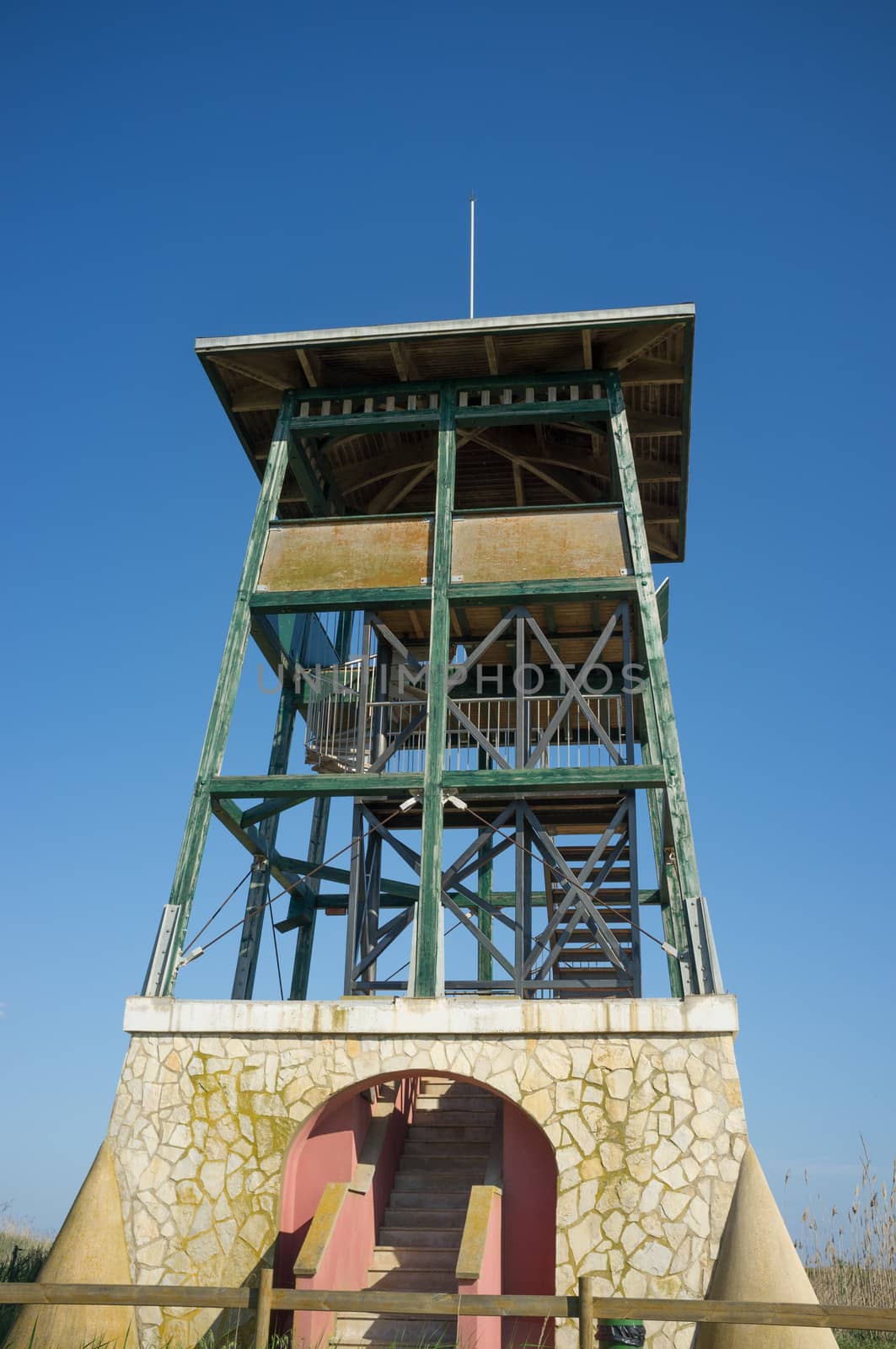 Watchtower meant for wildlife observation in a natural park