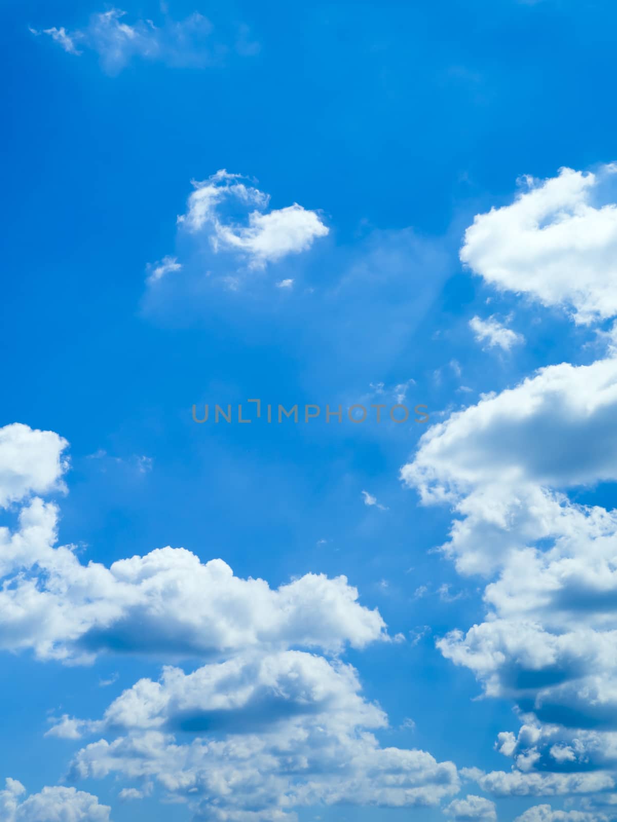 An image of a bright blue sky background