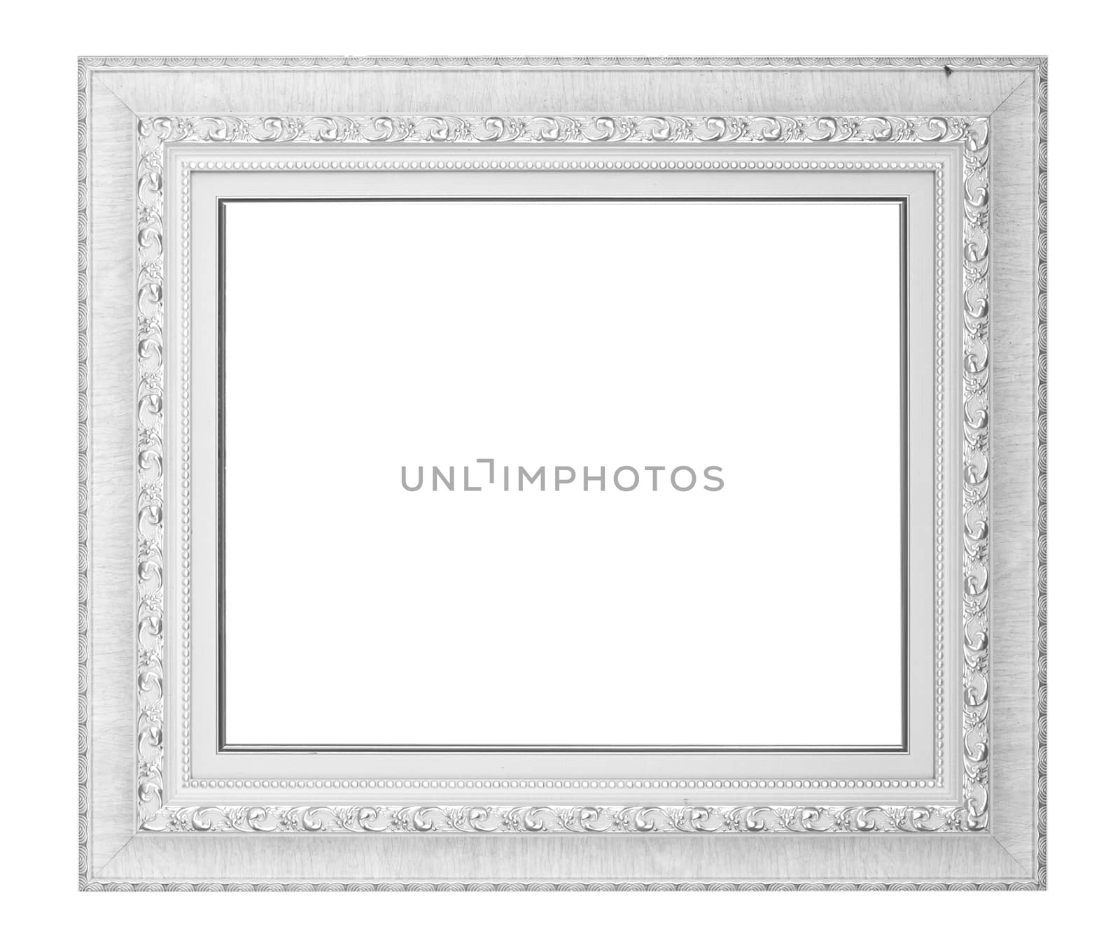 woode picture frame. Isolated over white background