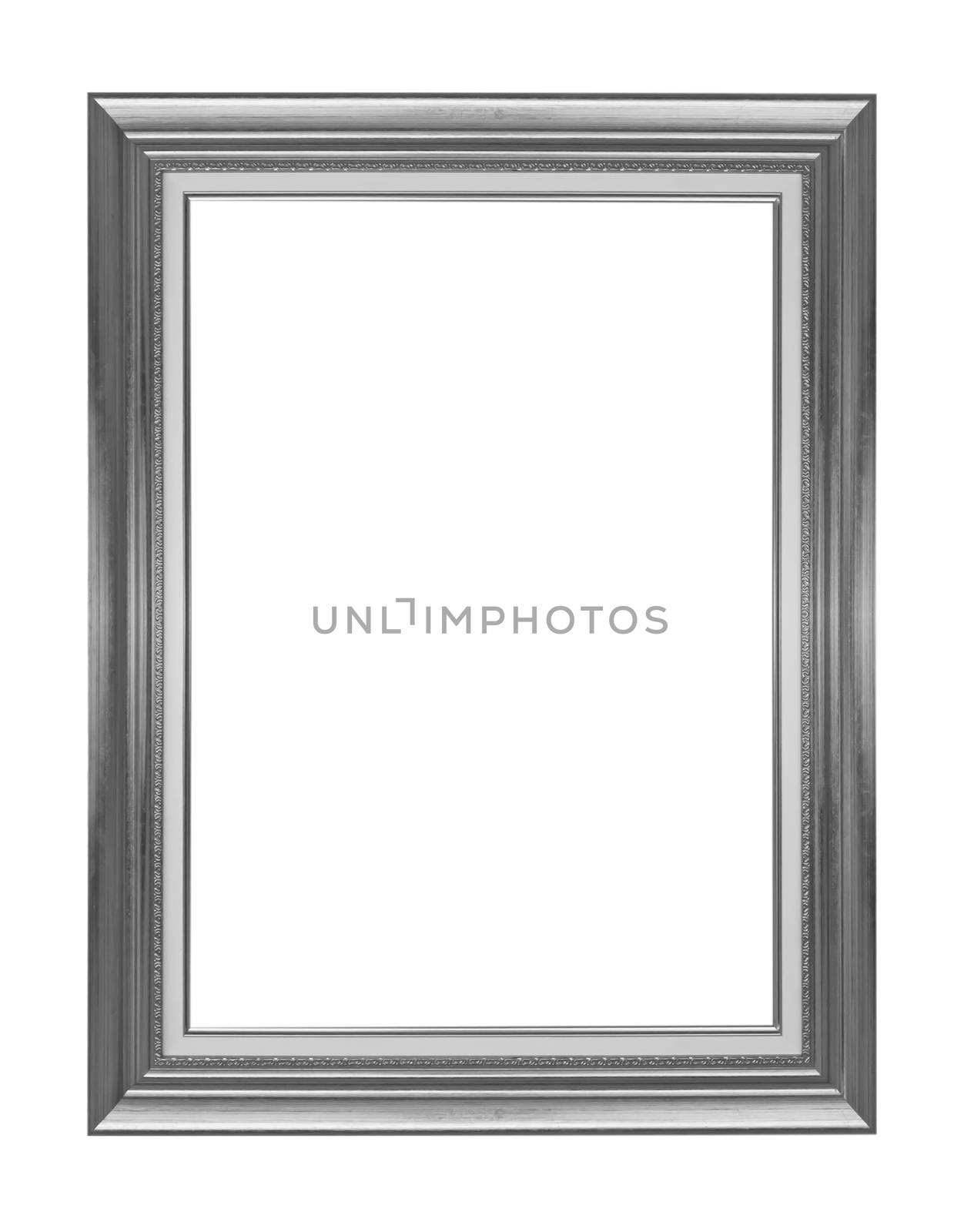 black antique frame isolated on white background.