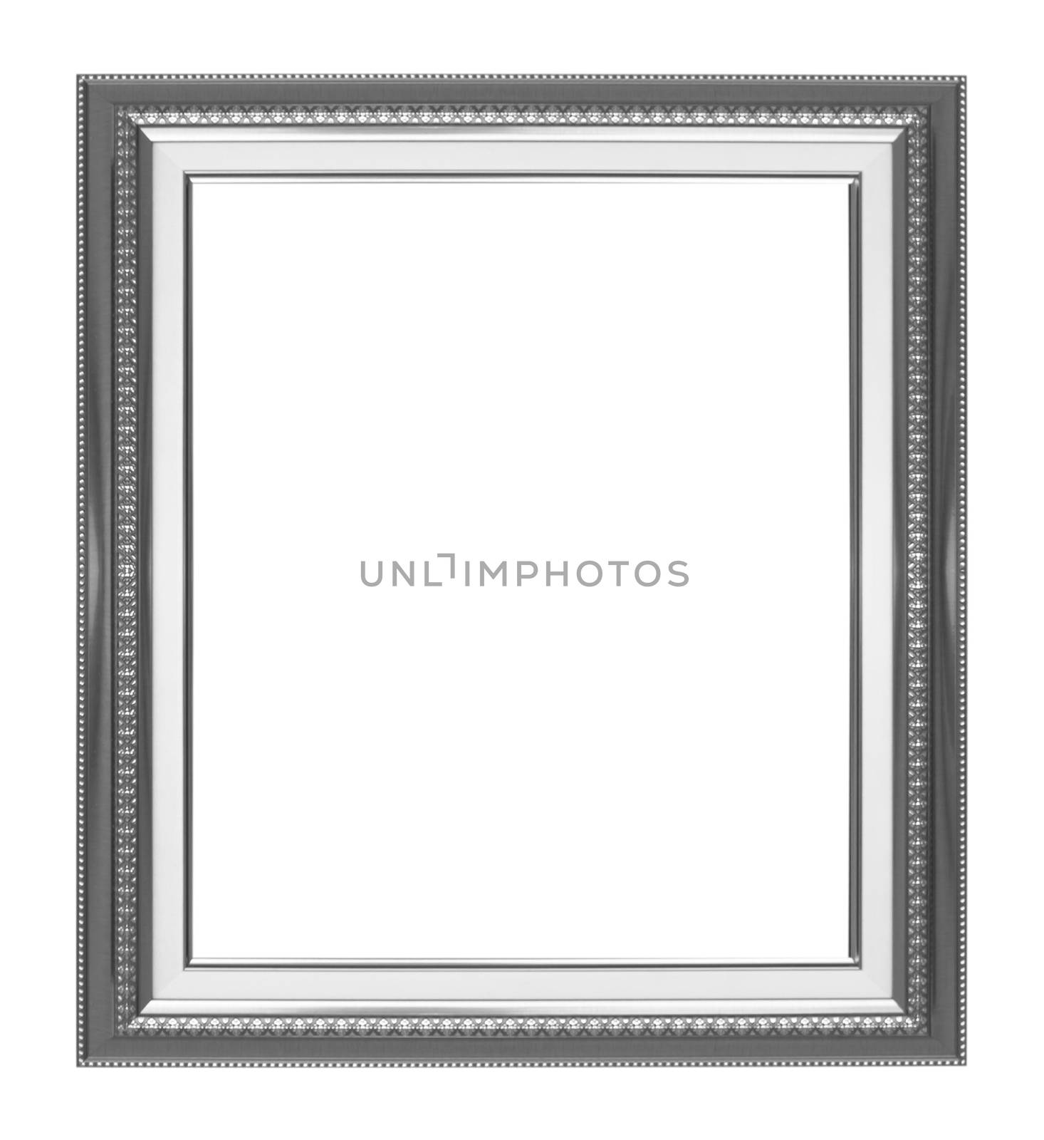 black antique frame isolated on white background.