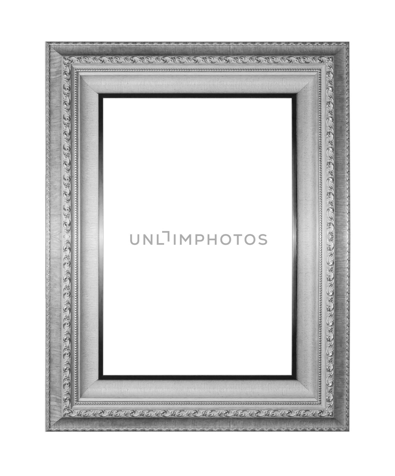 black antique frame isolated on white background.