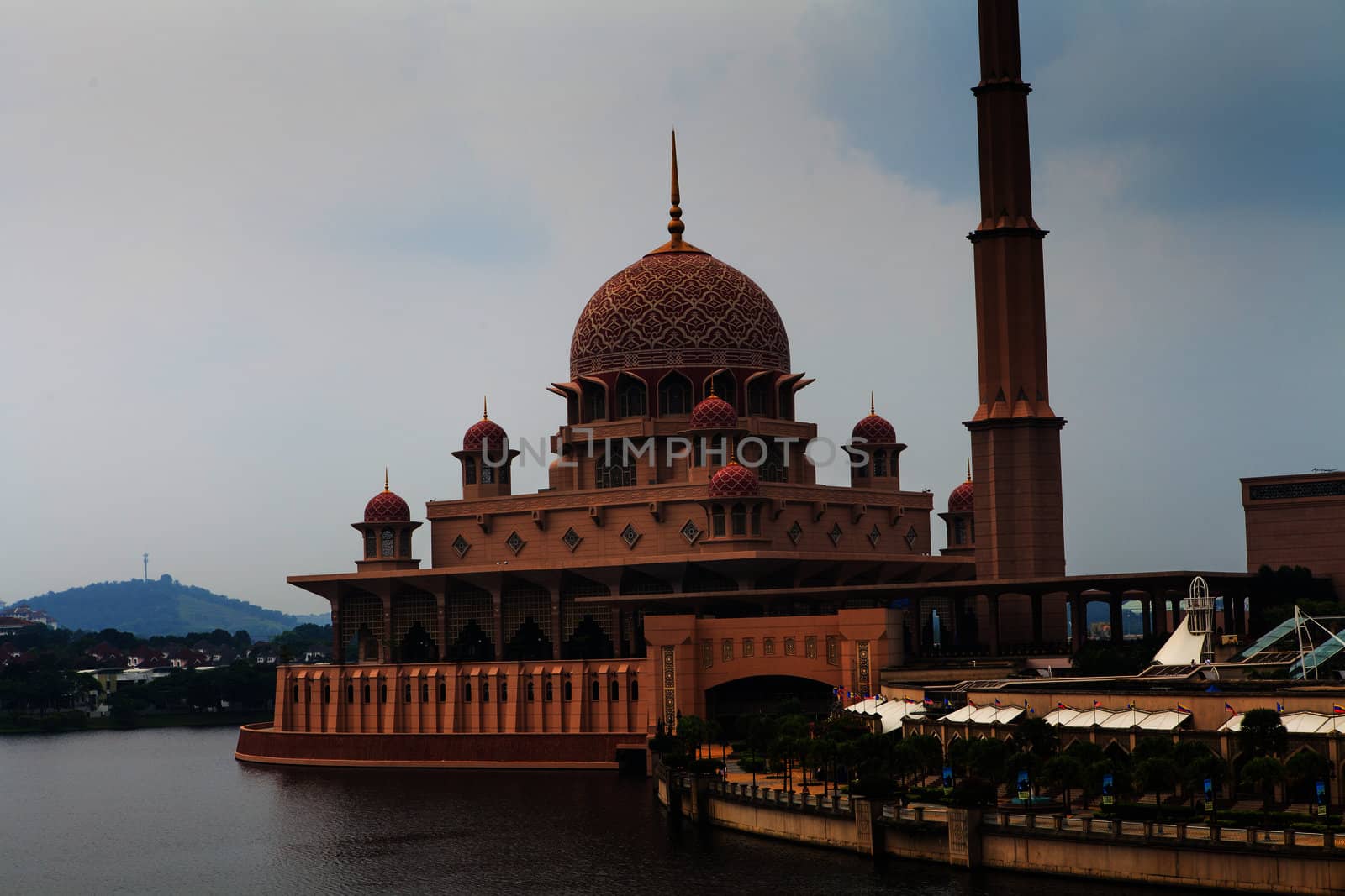 Putra Mosque in the center of Putrajaya, new administrative capital of Malaysia