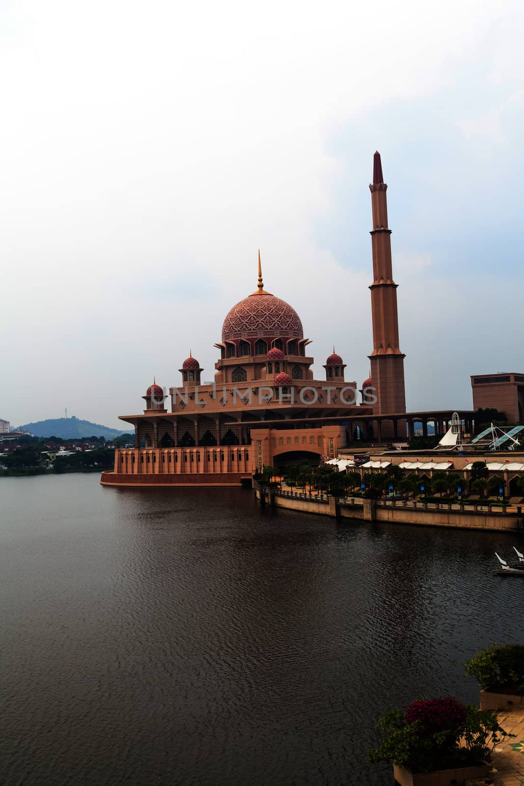 Putra Mosque in the center of Putrajaya, new administrative capital of Malaysia