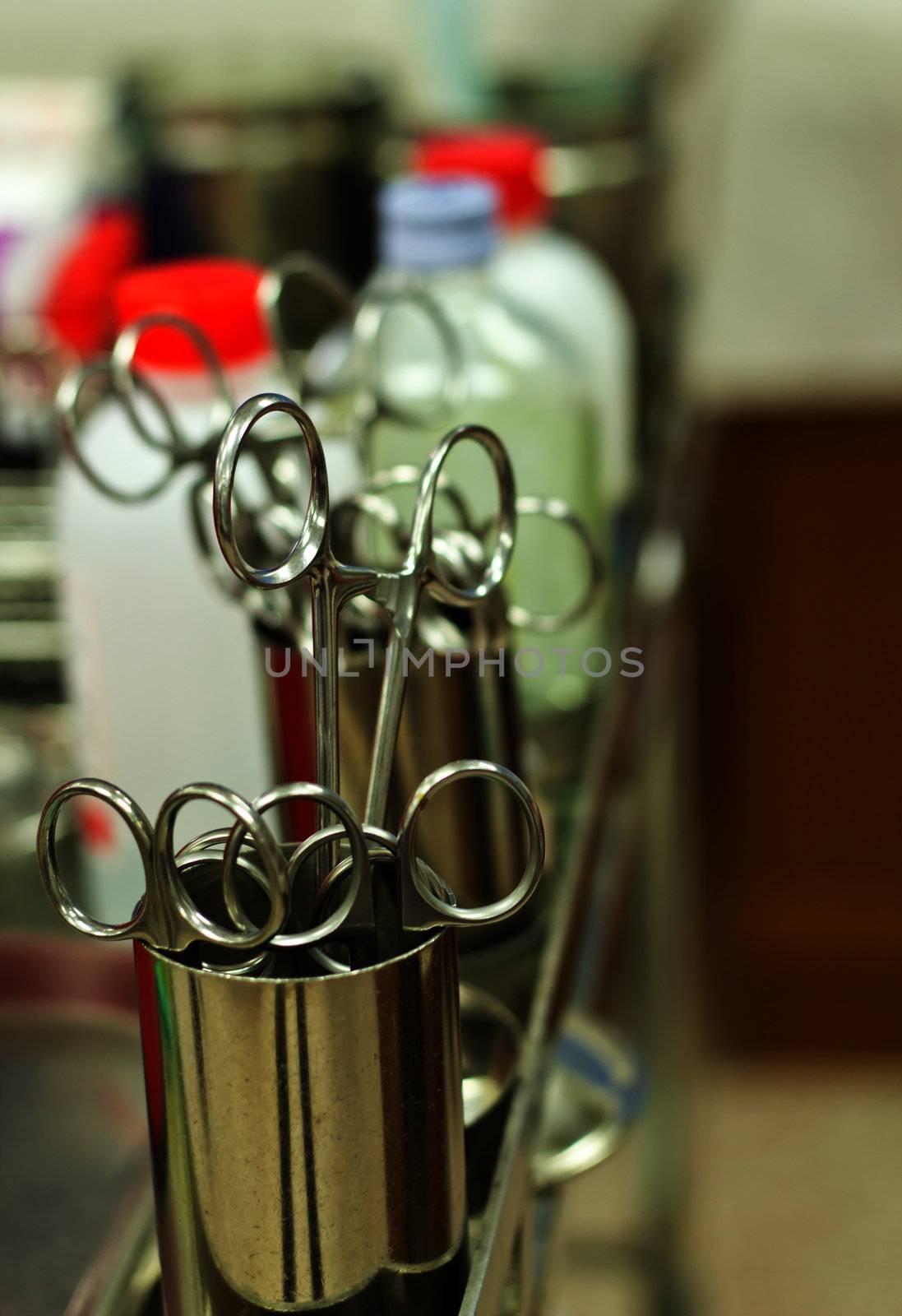 Scissors for physicians or Medical instruments for ENT doctor