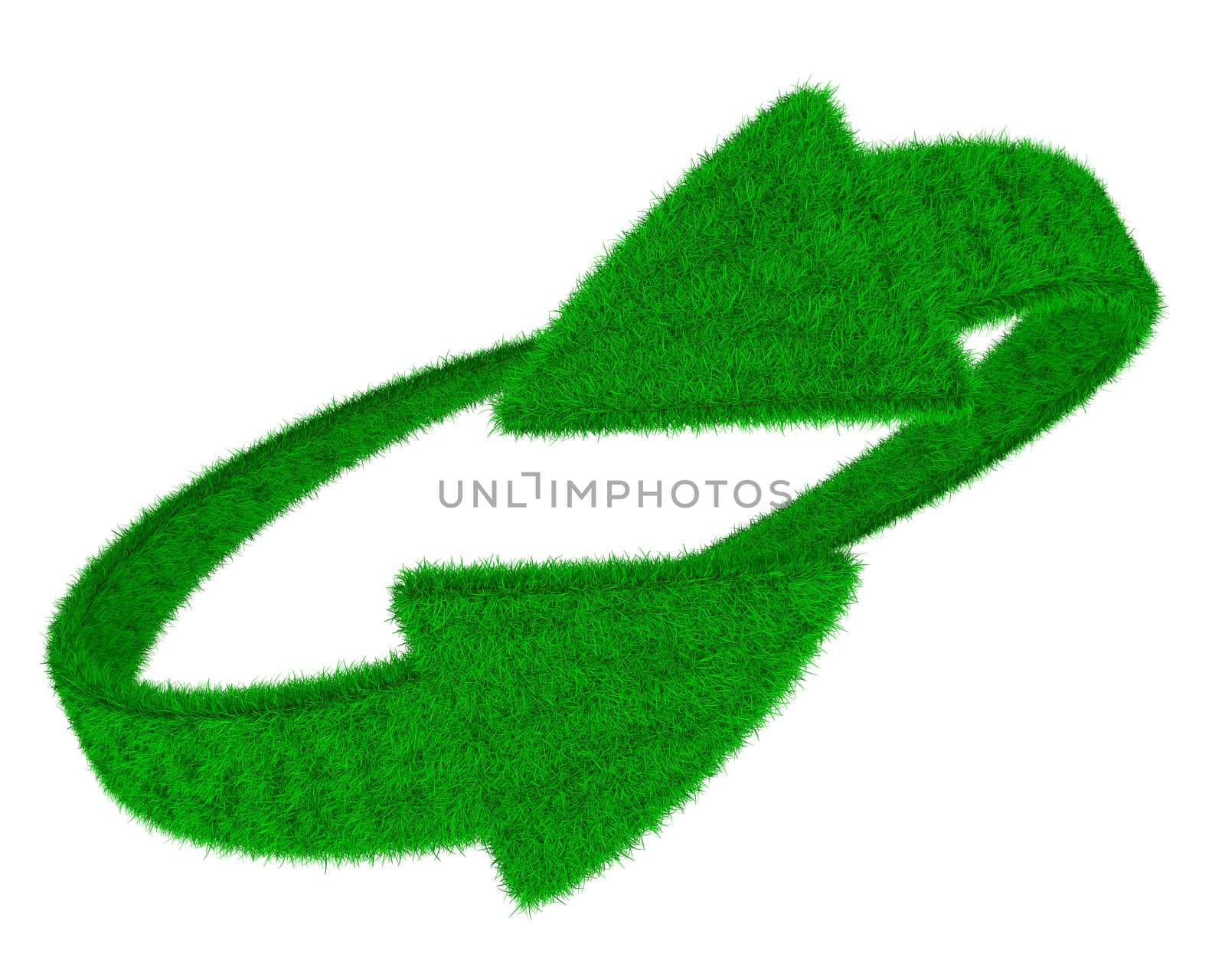 two arrow on white background. Isolated 3D image