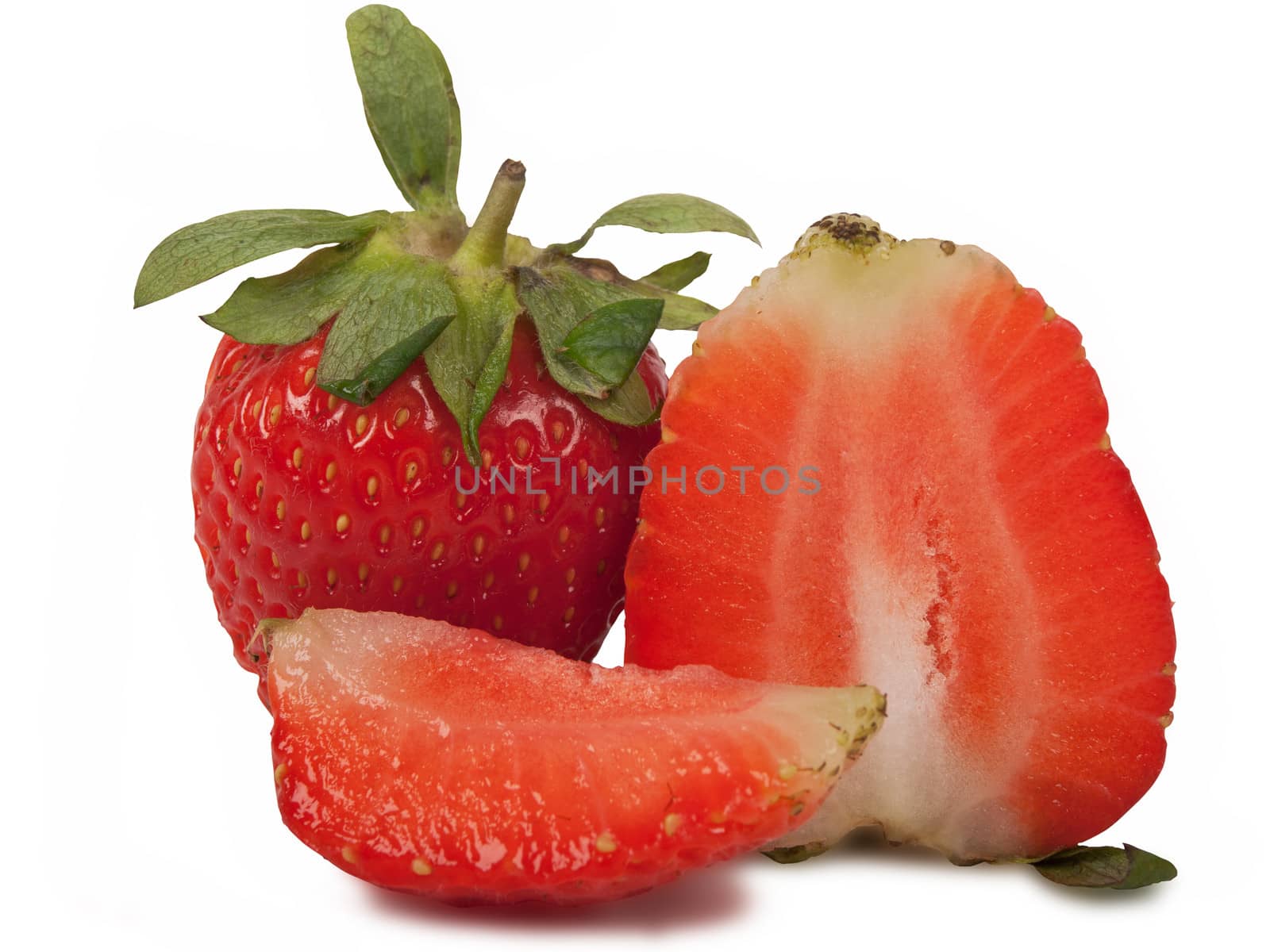 fresh strawberry isolated on white background.