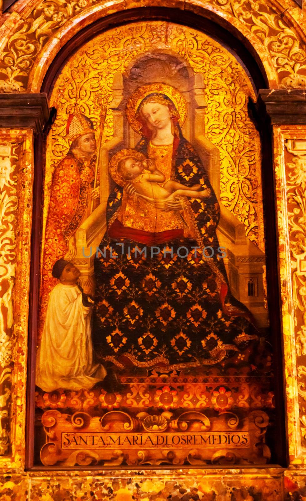 16th Century Madonna Christ Painting Seville Cathedral by bill_perry