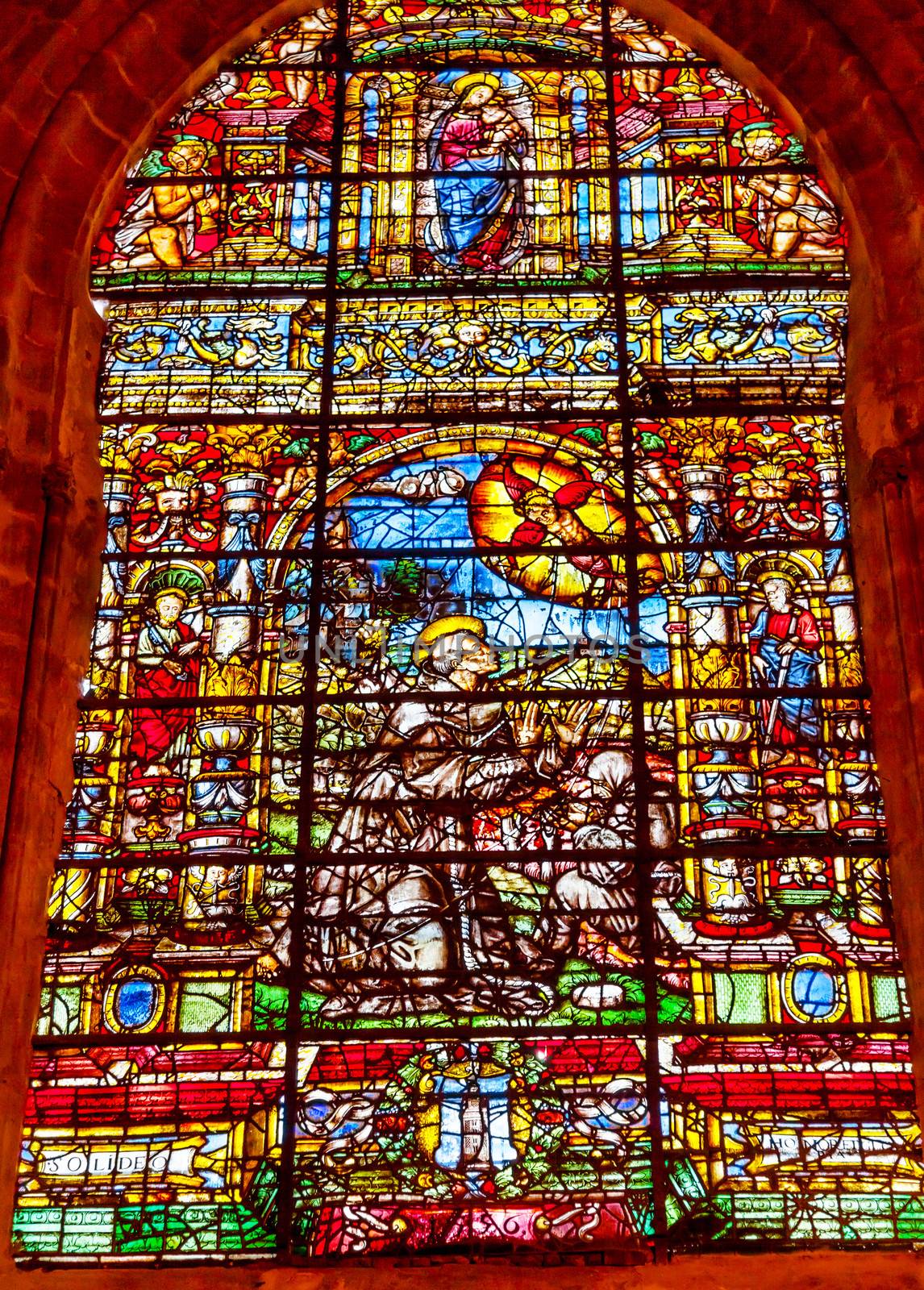 Saint Francis Stained Glass Seville Cathedral by bill_perry