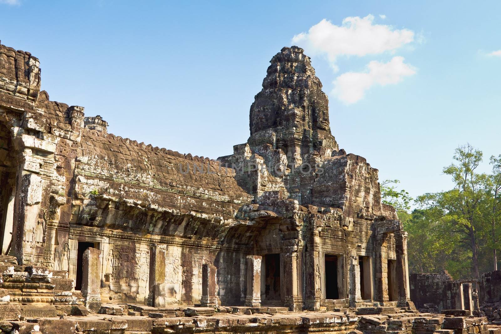 Part of Bayon in Agkor Thom ,Siem Reap,Cambodia