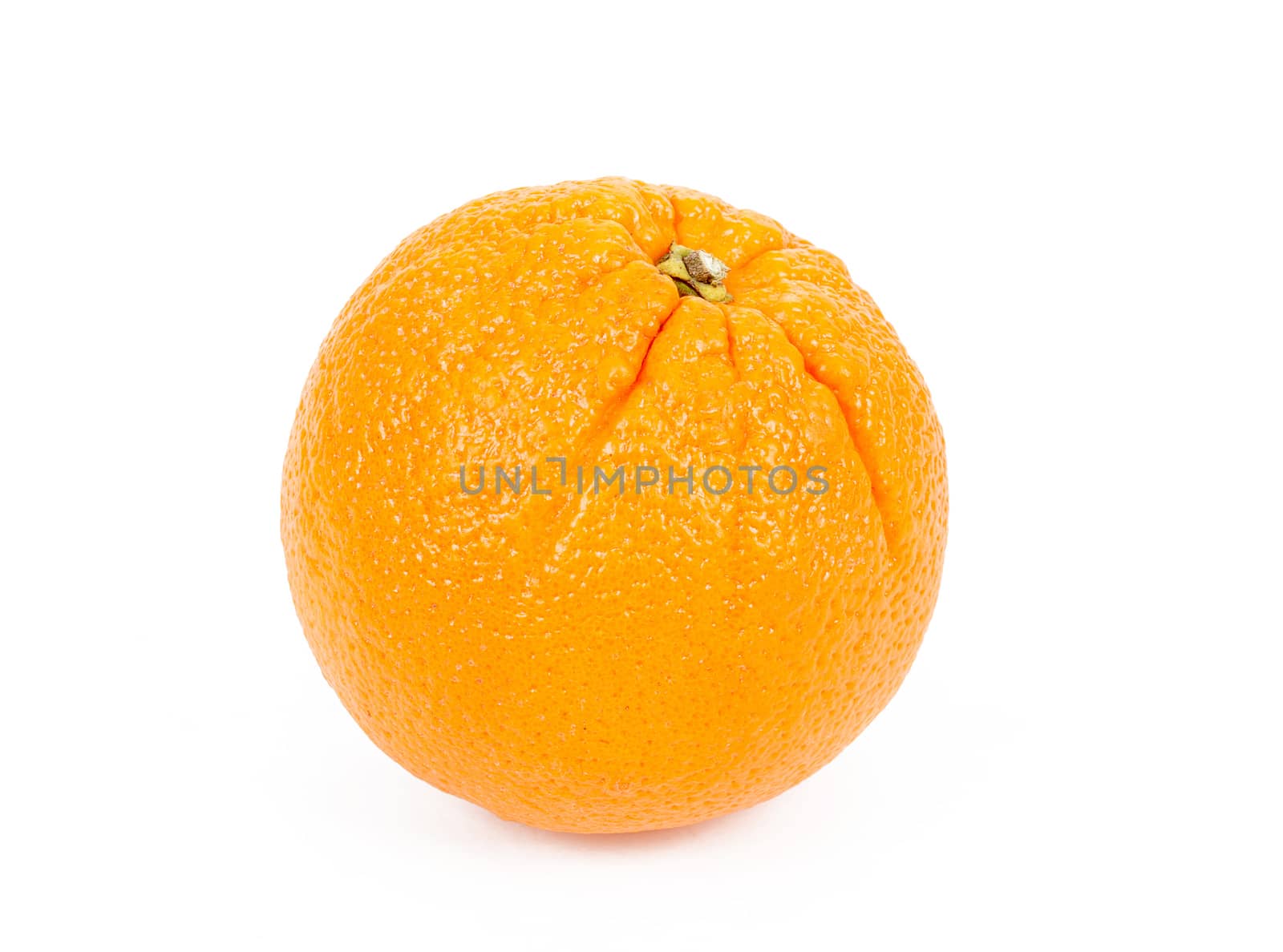 fresh orange fruit isolated on white background