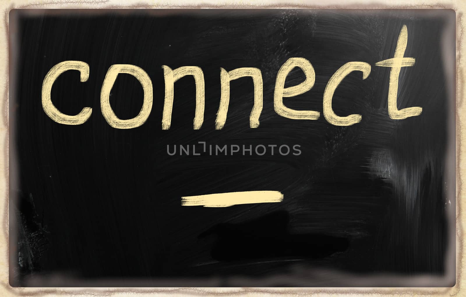 social media concept - text on a blackboard.