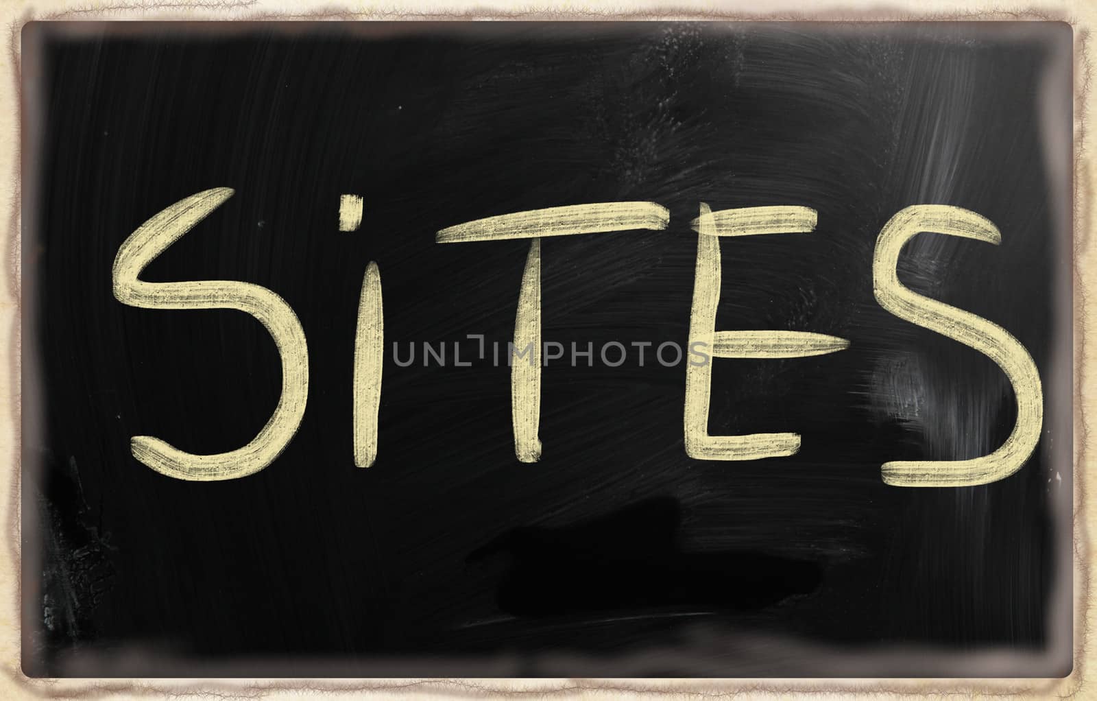 social media concept - text on a blackboard.