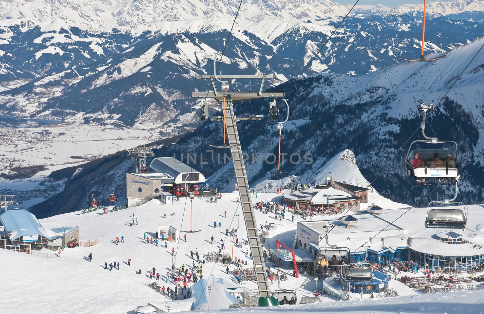 Ski resort of Kaprun, Kitzsteinhorn glacier. Austria