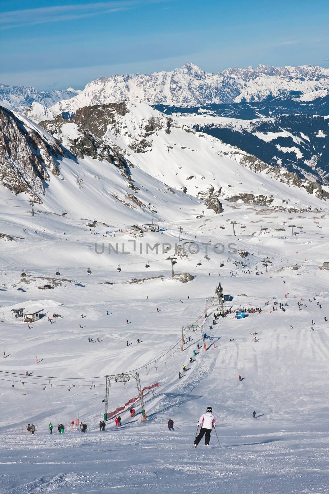 Ski resort of Kaprun, Kitzsteinhorn glacier. Austria