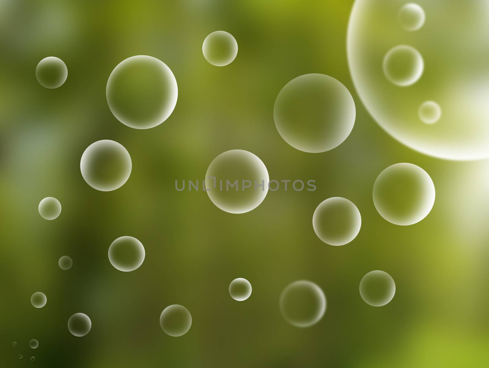 Abstract background green lights