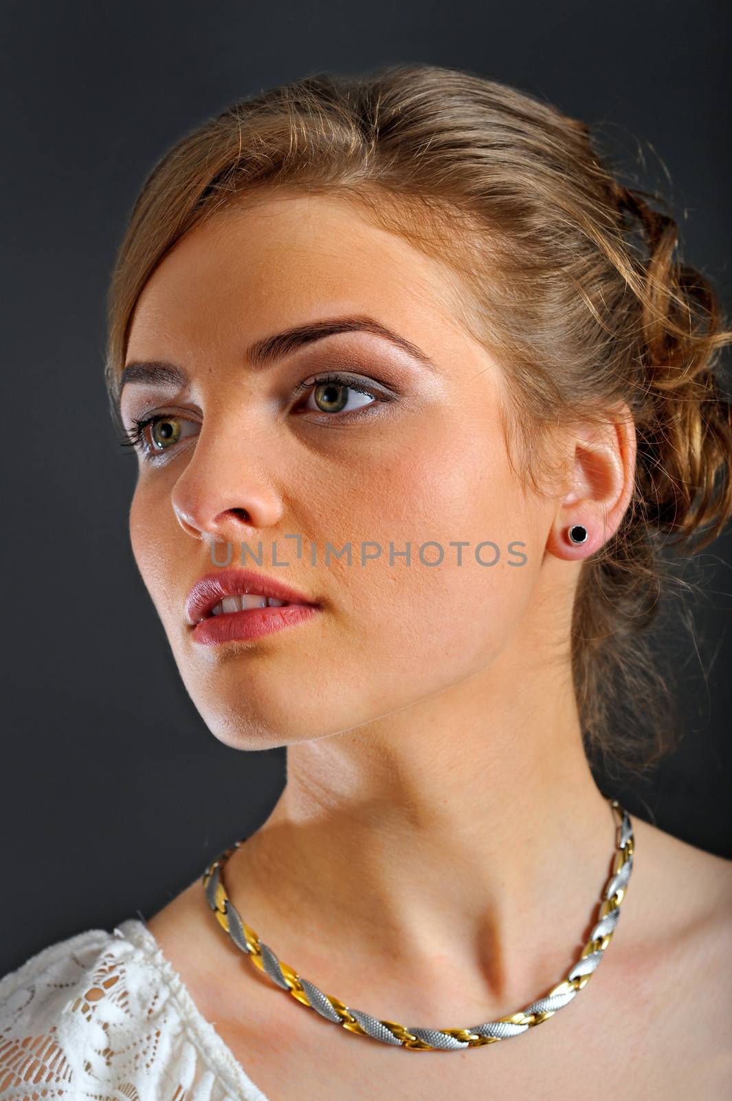 woman with magnetic jewellery shoot in studio