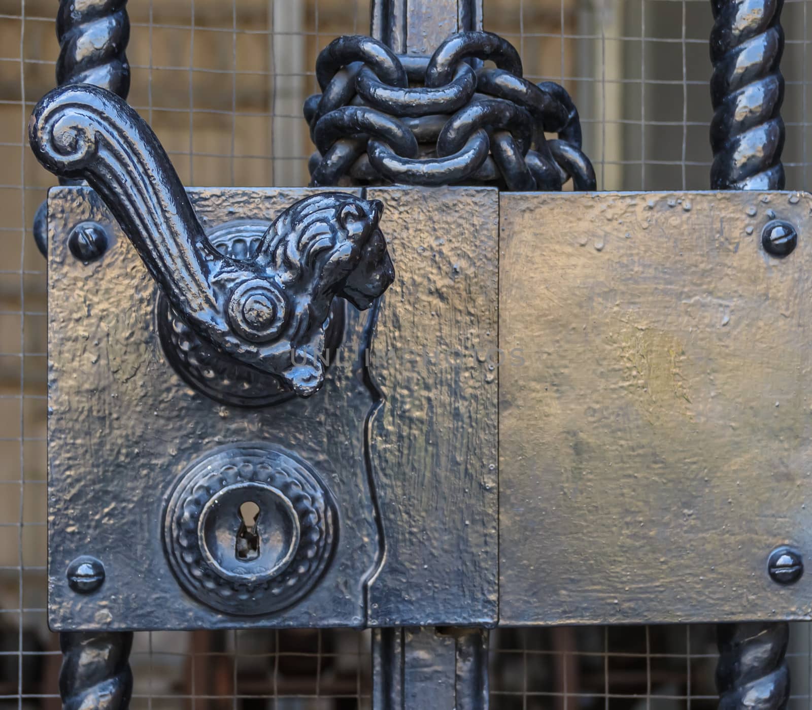 Ancient Door Lock and Door Handle by punpleng