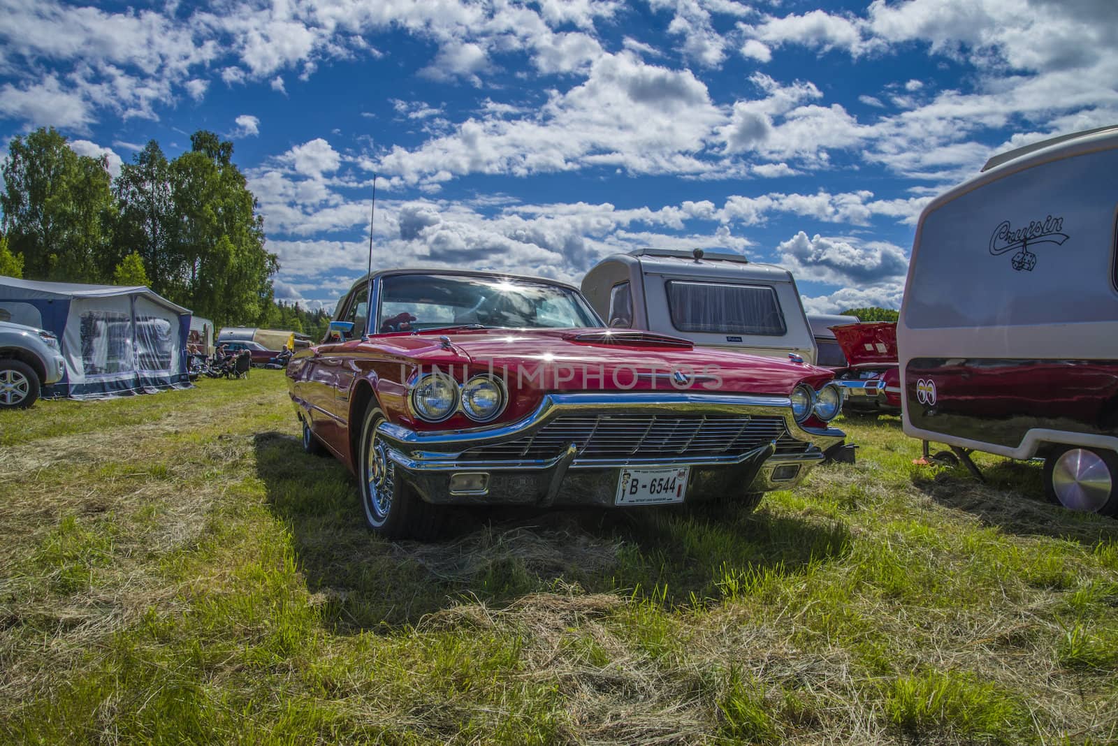 Classic Amcar, 1965 Ford Thunderbird, T-bird. The image is shot by Dawn at the Farm in Halden, Norway.