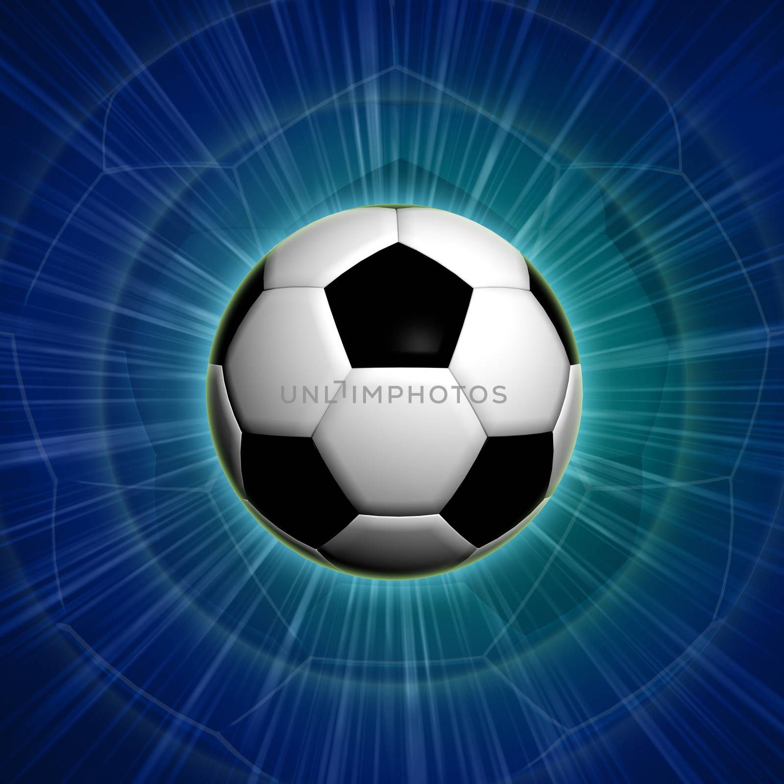 football ball with over blue background with lights