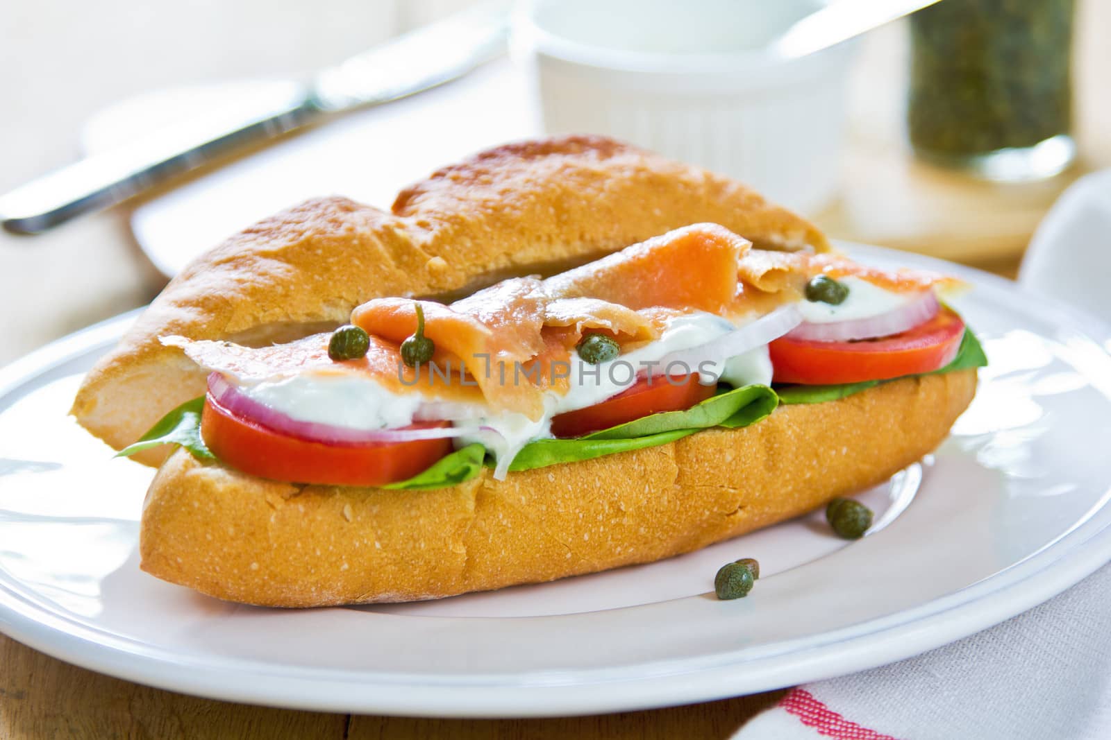 Salmon sandwich  by vanillaechoes
