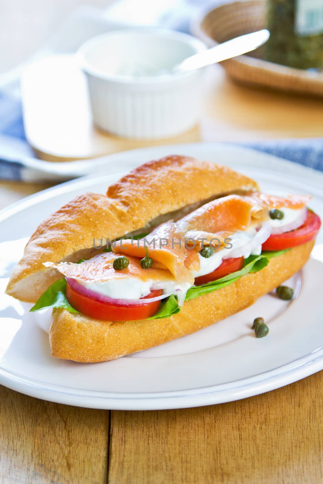 Salmon sandwich  by vanillaechoes