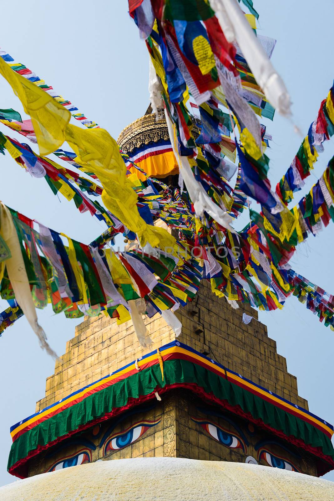 Bodhnath stupa also called Boudhanath is the largest stupa in the world, Kathmandu, Nepal