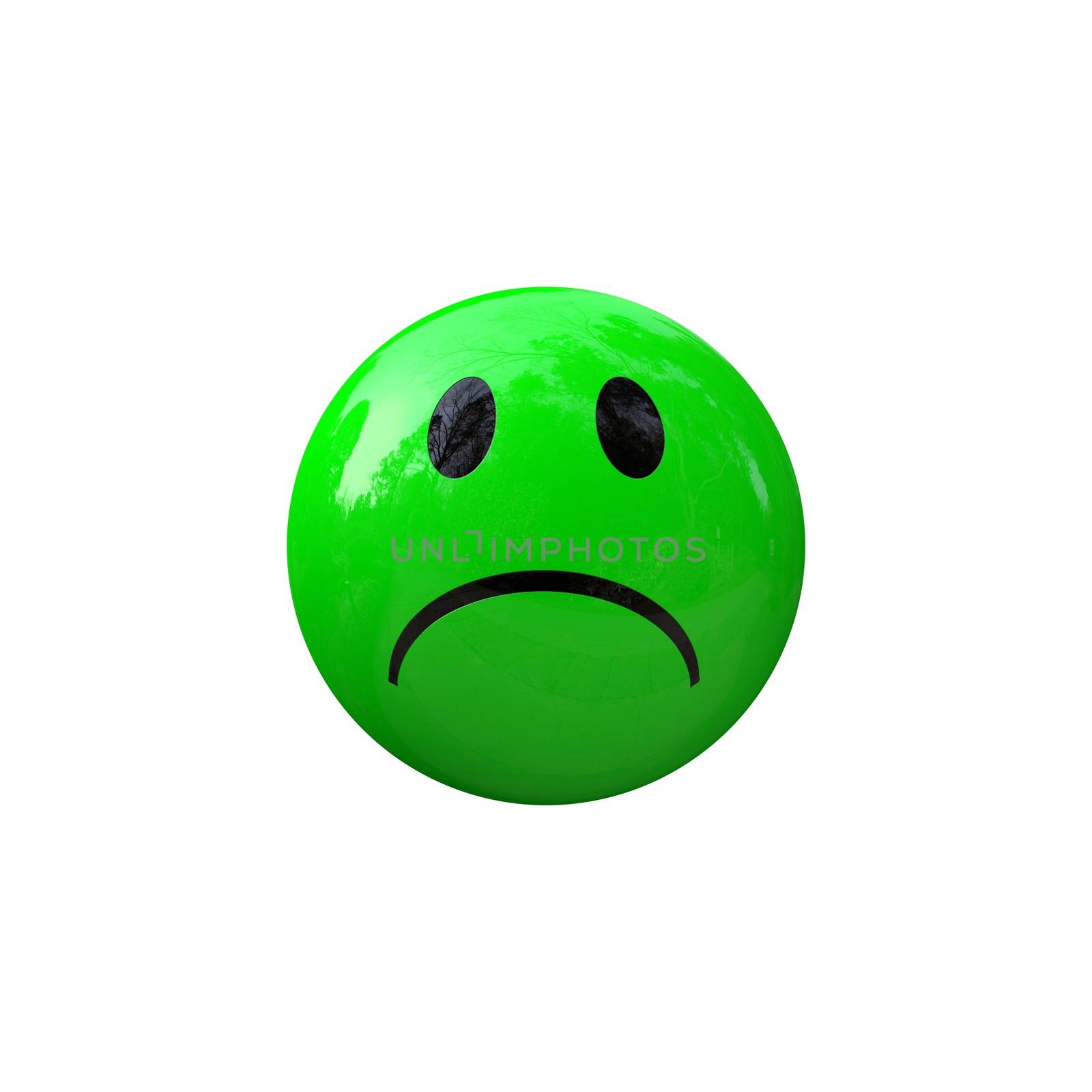 Smiley sad green by 3DAgentur