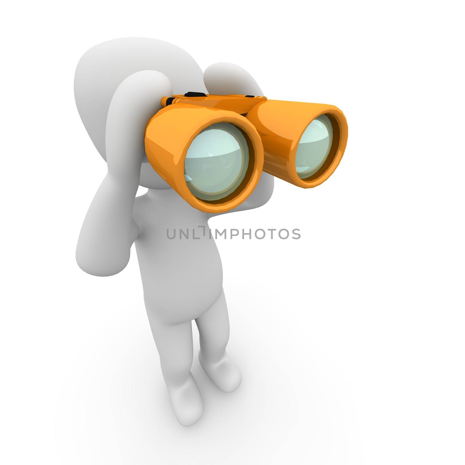 Binoculars orange by 3DAgentur