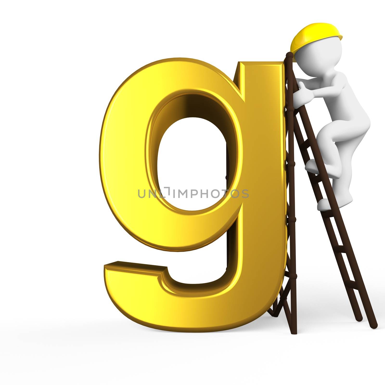 The golden alphabet for writing for special greetings, text, maps and desires as