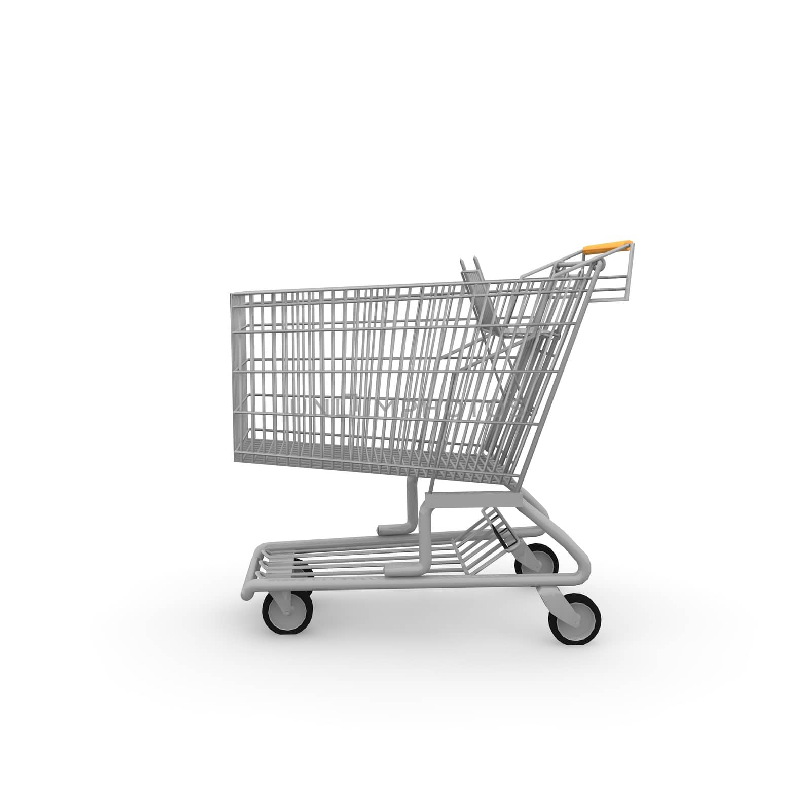 A shopping cart is handy if you want to buy a lot.