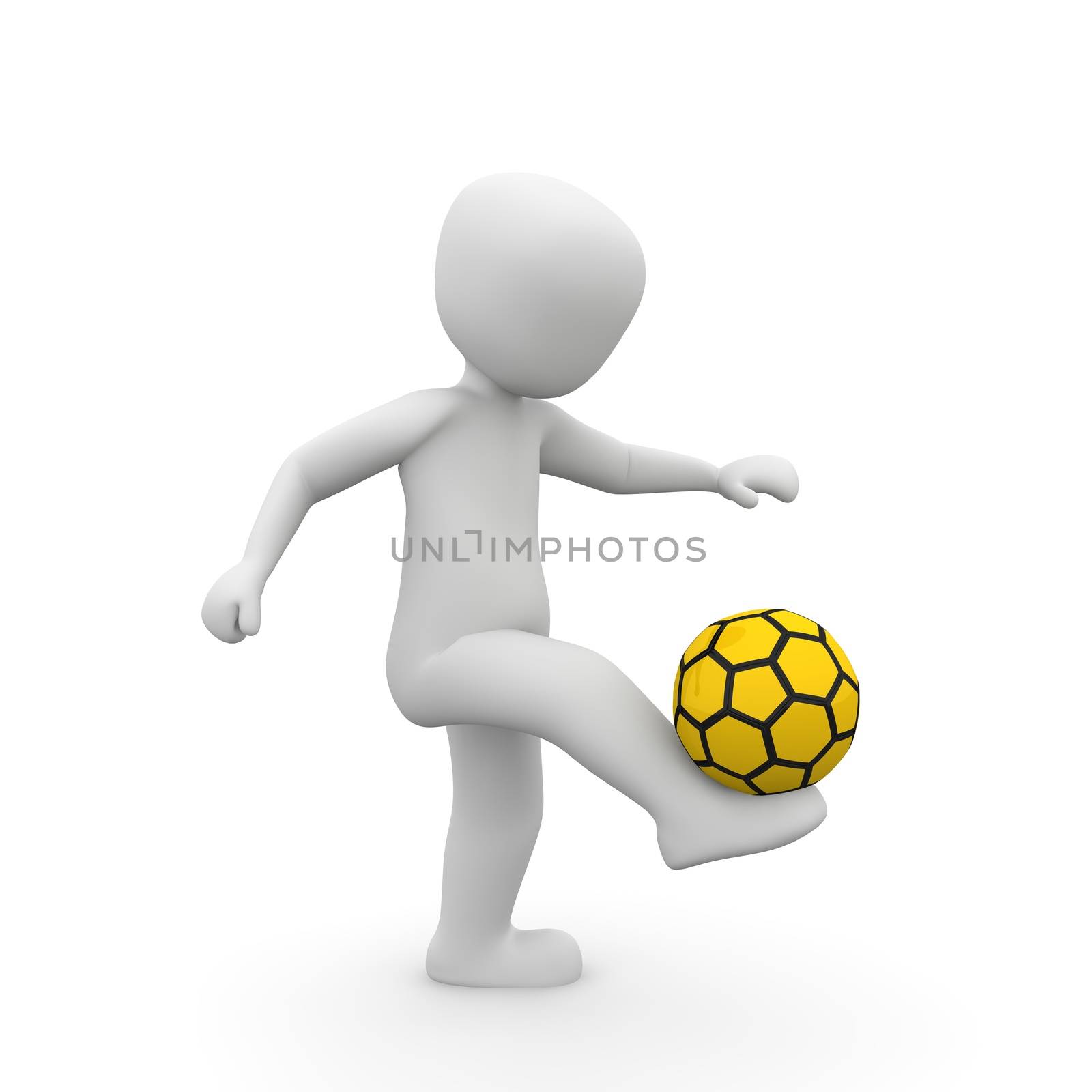 The character can juggle the ball on his foot.