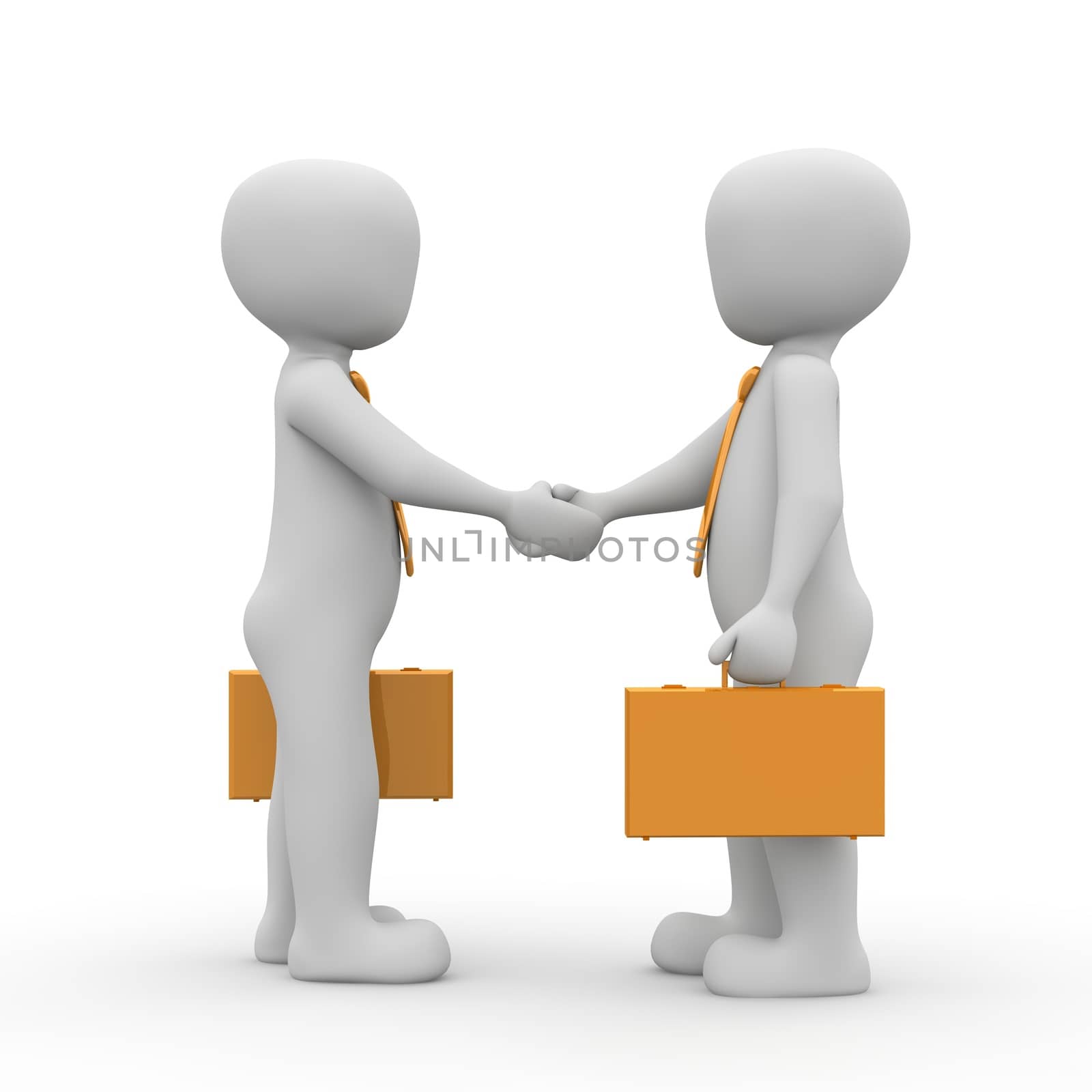 orange handshake by 3DAgentur