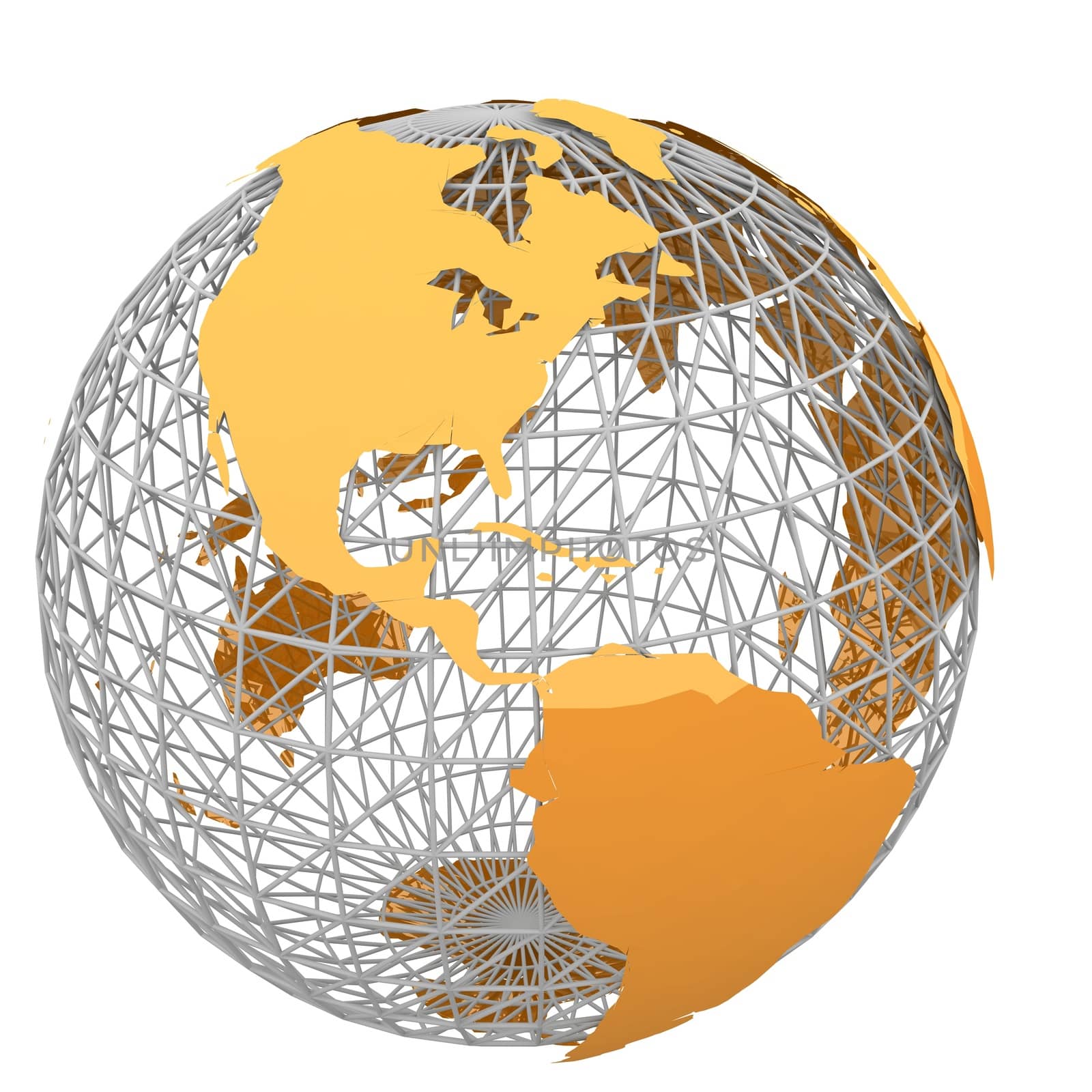 orange world map 2 by 3DAgentur