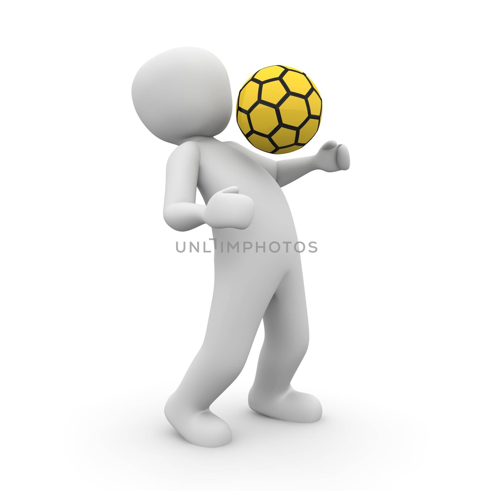 Soccer player yellow by 3DAgentur