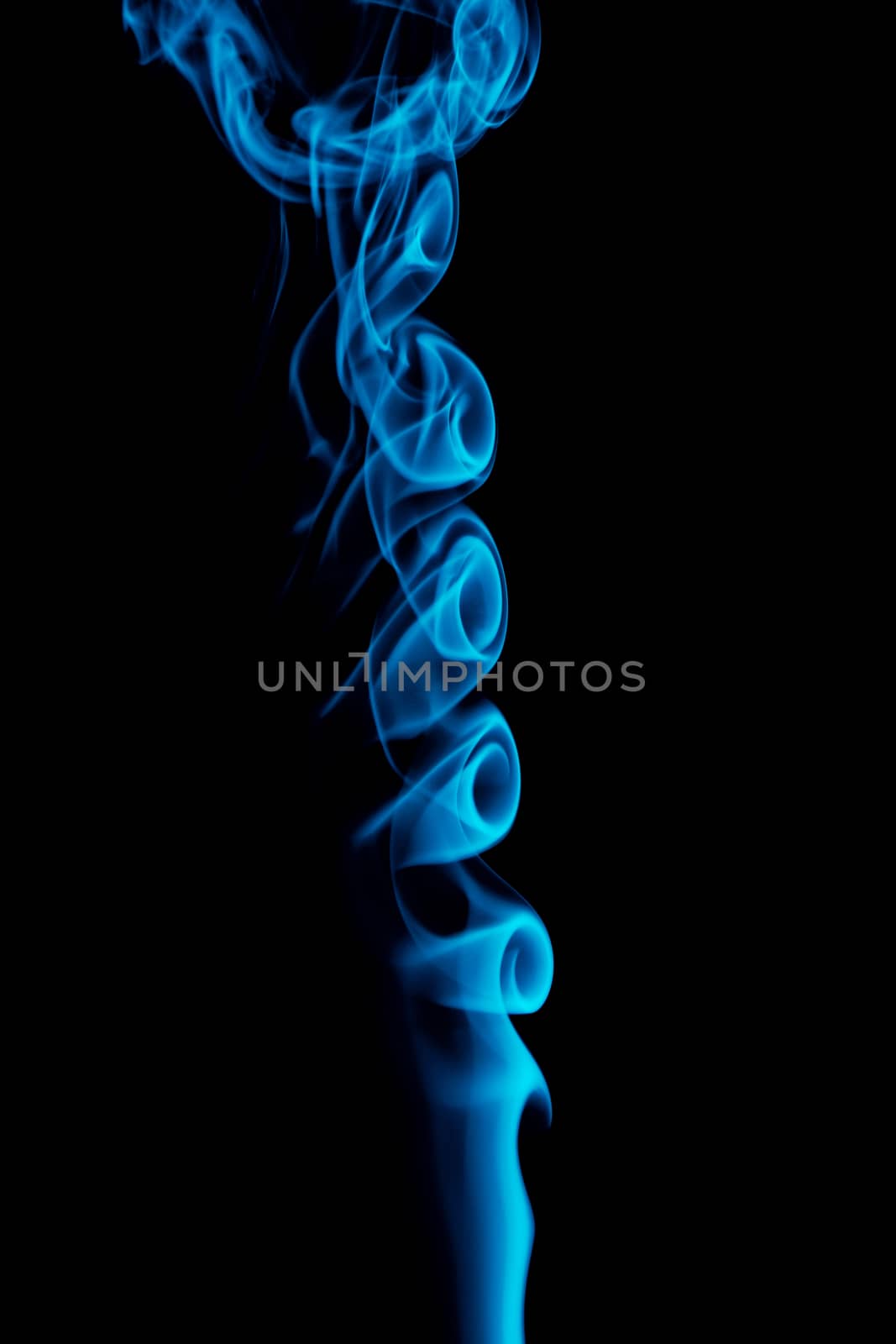 cyan smoke in black background