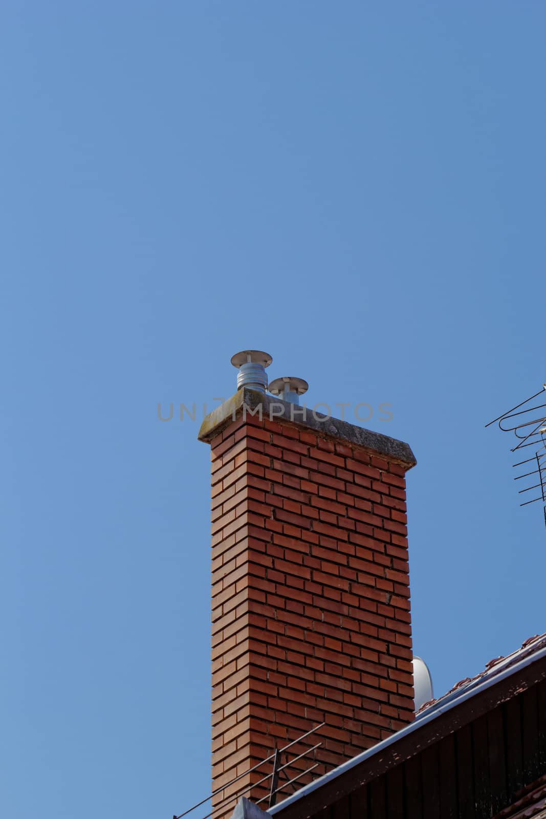 chimney on the roof