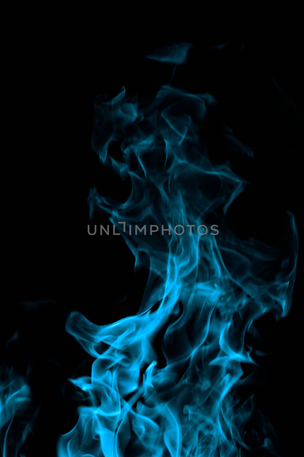 blue fire on black background by NagyDodo