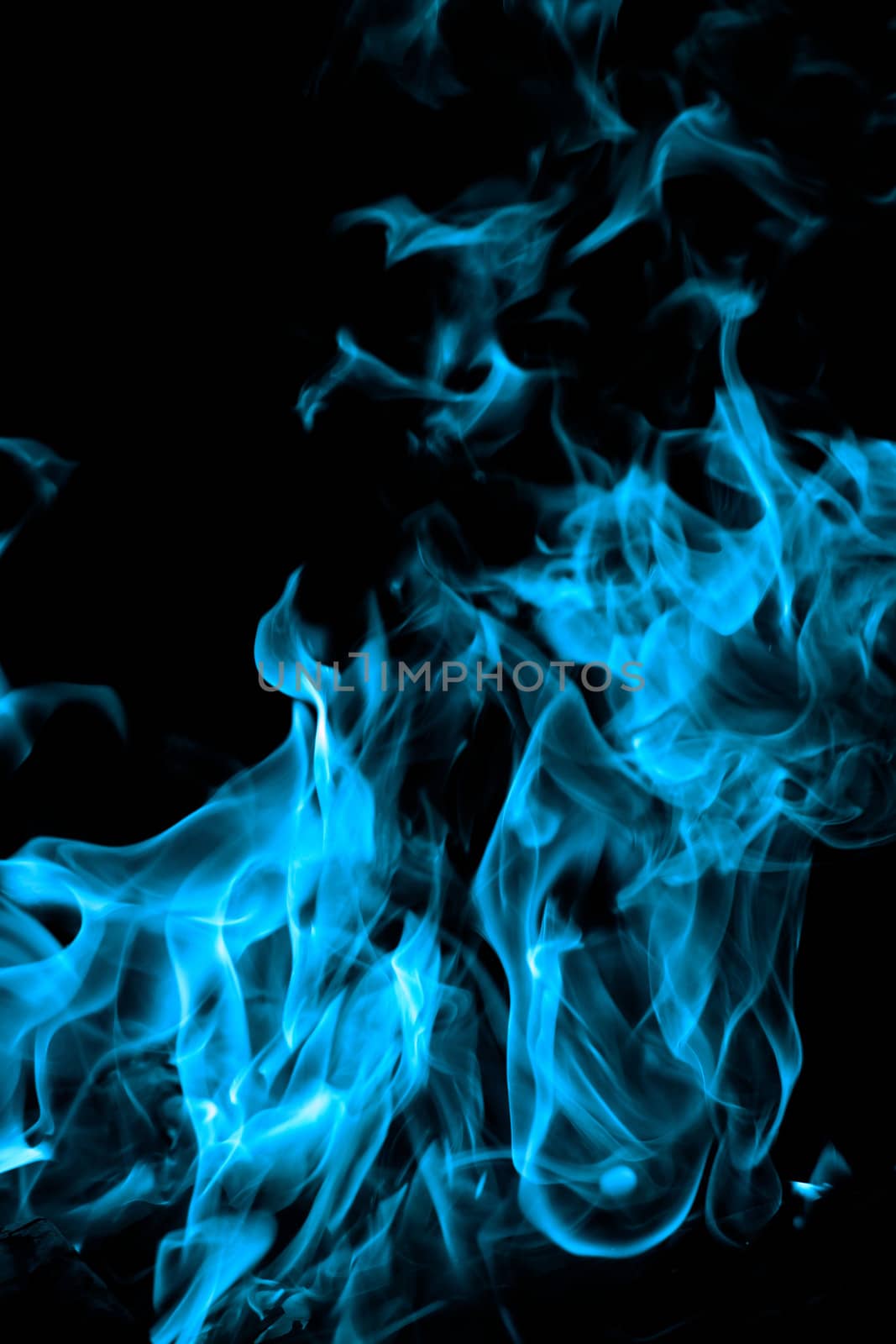 blue fire on black background by NagyDodo