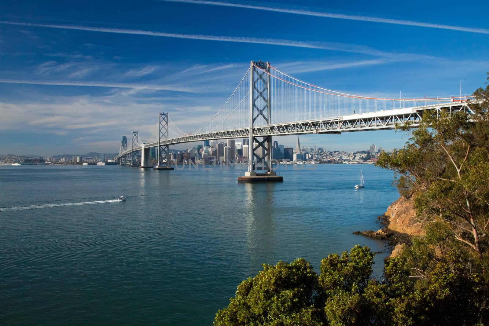 San Francisco Bay bridge in the morning
