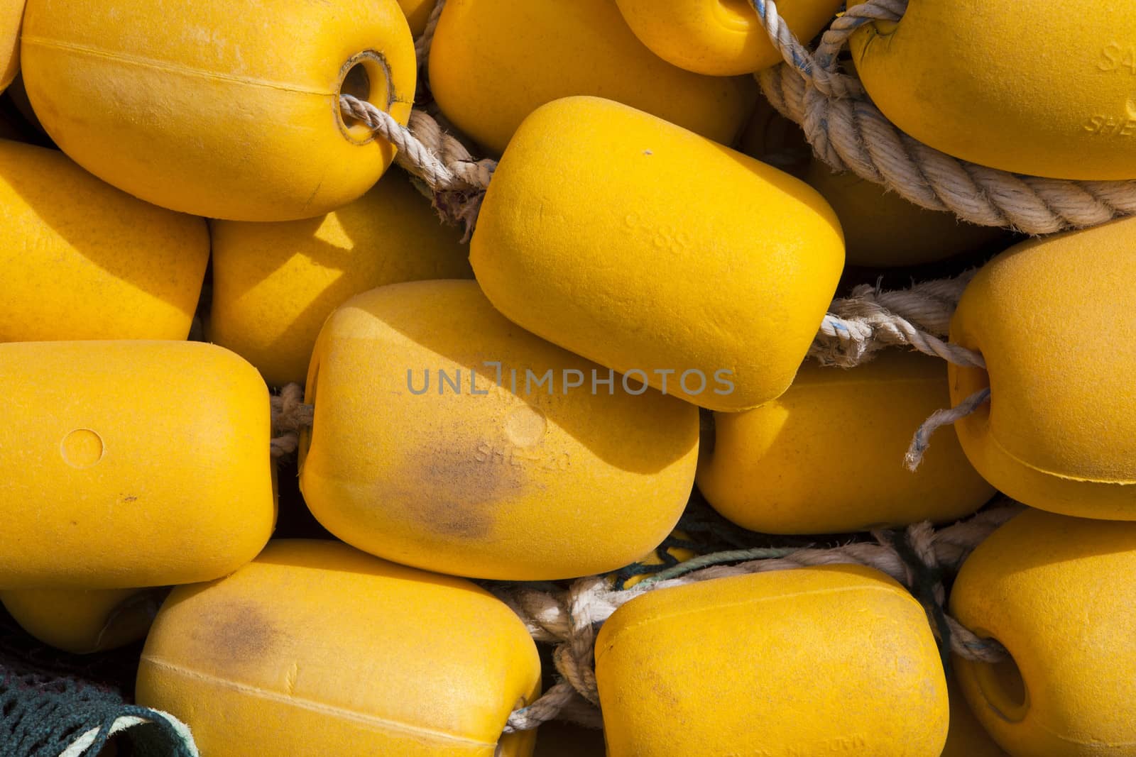 Heap of Fishing Net Buoy.