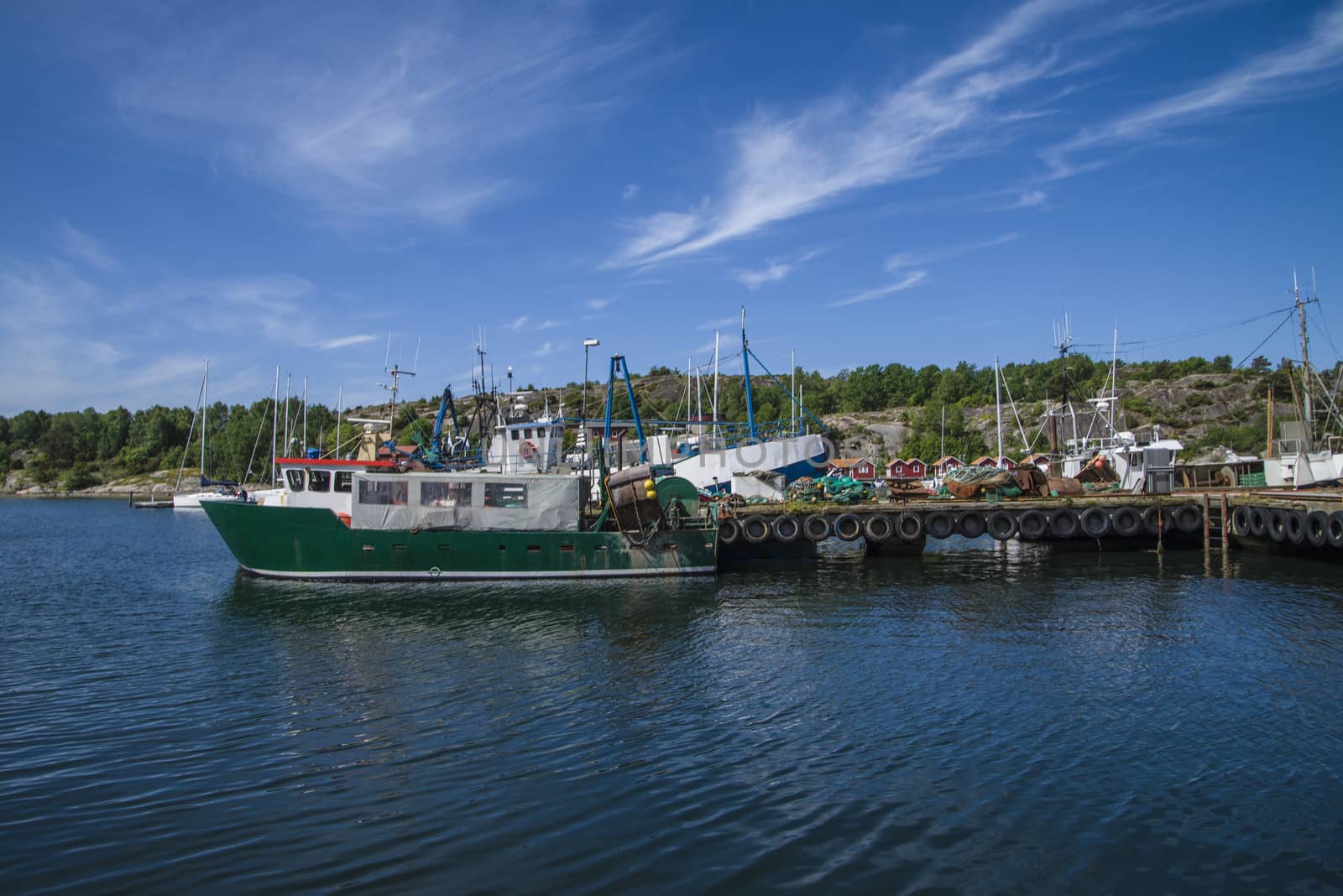 fishing boats at the pier by steirus